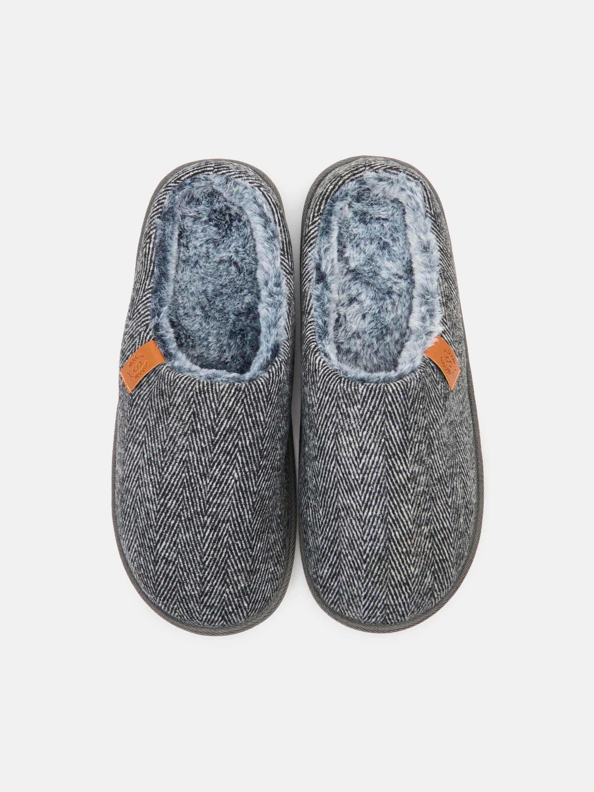 Sinsay - Παντόφλες με τεχνητό γούνινο - ανοιχτό γκρι φωτογραφία