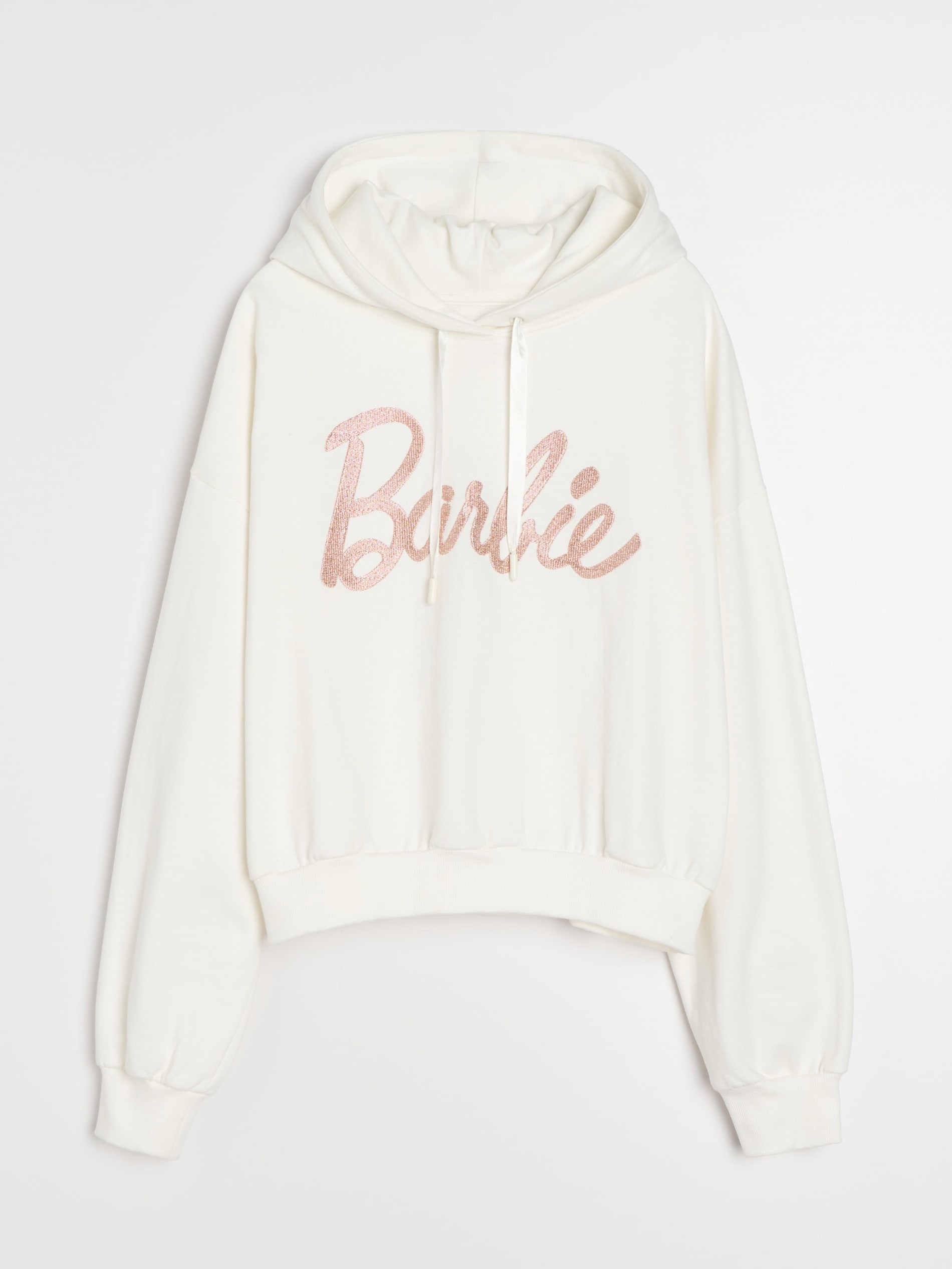 Sinsay - Φούτερ με στάμπα Barbie - κρεμ φωτογραφία