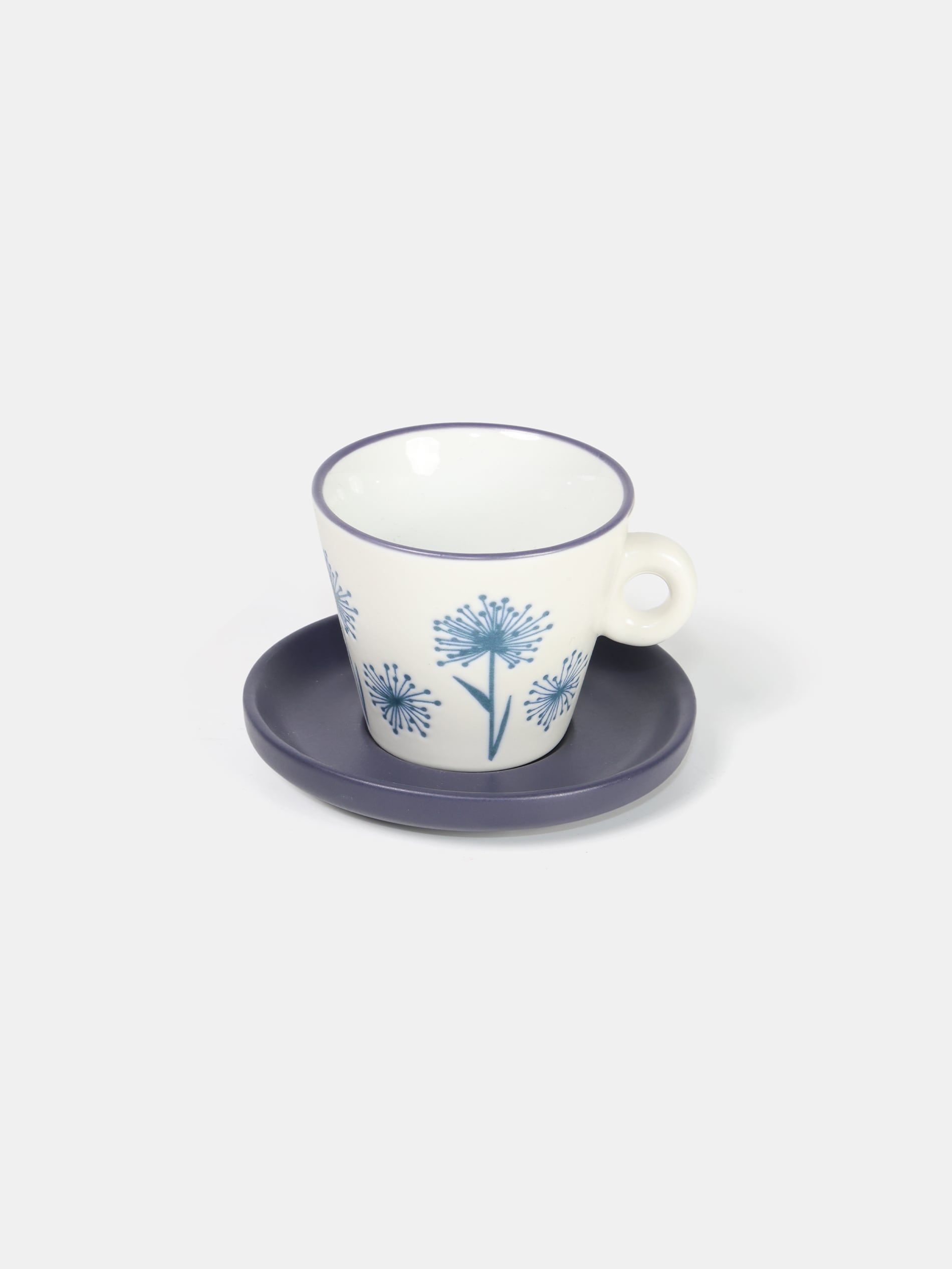 Sinsay - Filiżanka ze spodkiem do espresso - fioletowy