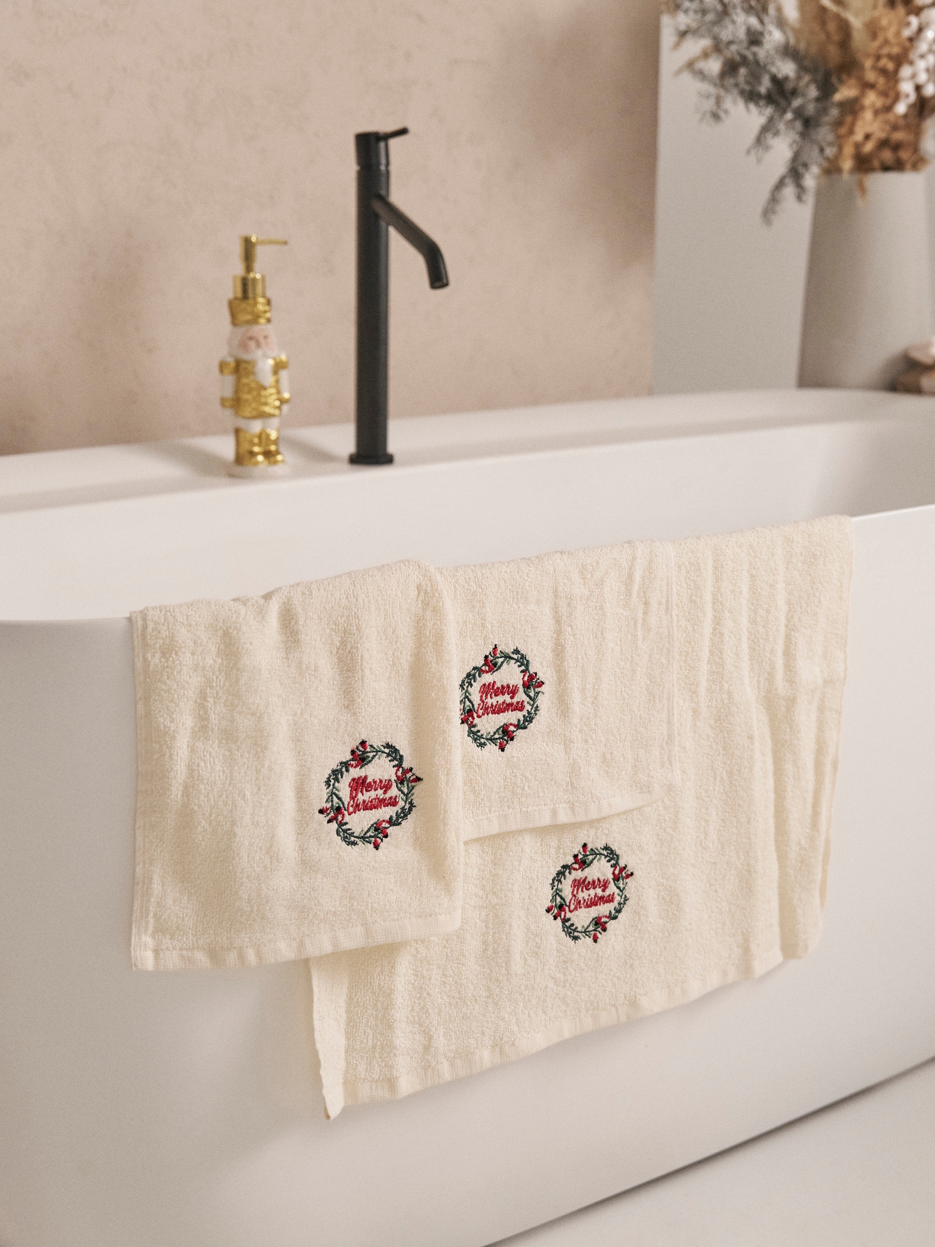 Sinsay - Πετσέτες με κέντημα 3 pack - λευκο φωτογραφία