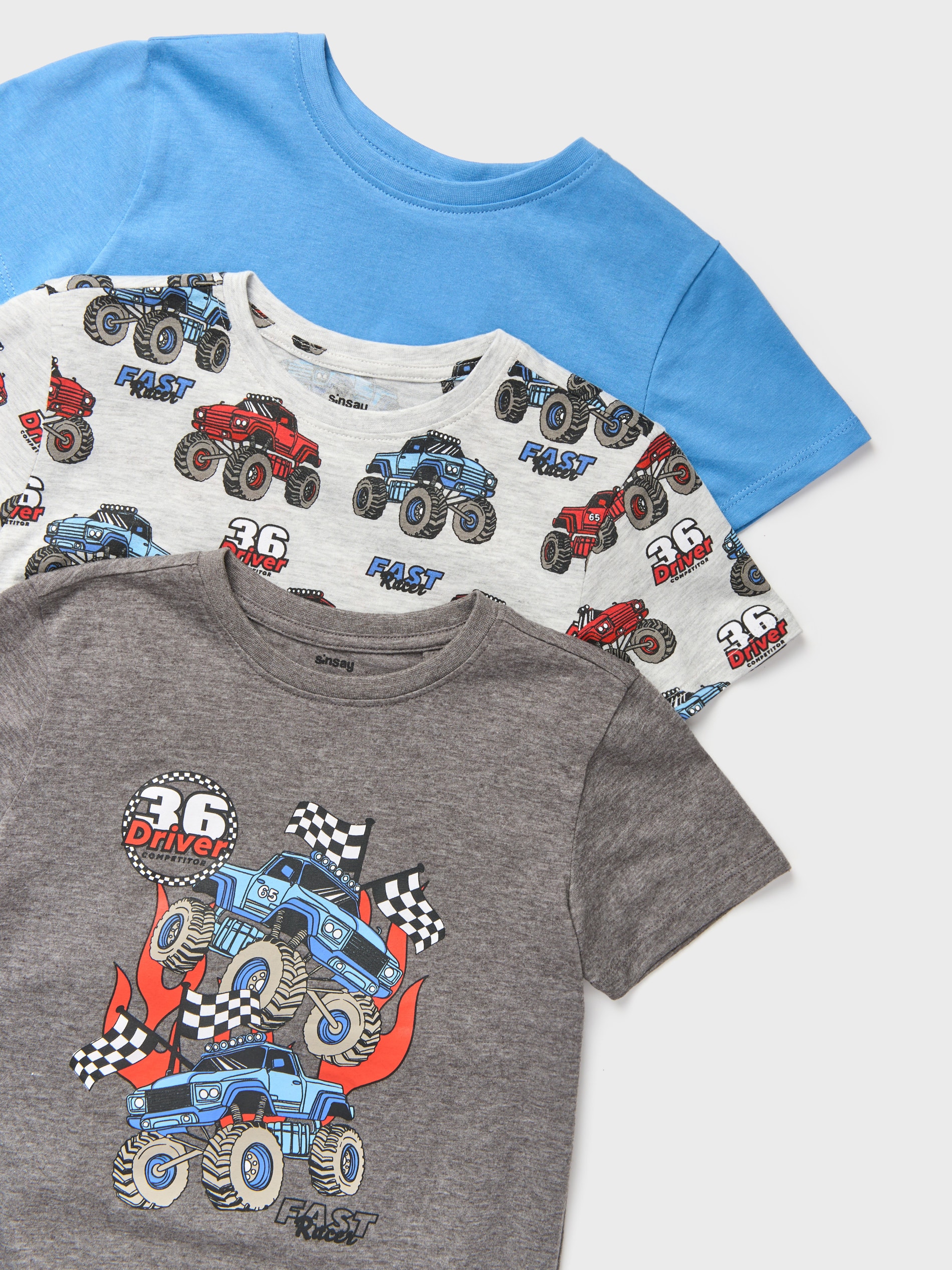 Sinsay - Σετ με 3 μπλούζες - ανοιχτό γκρι φωτογραφία