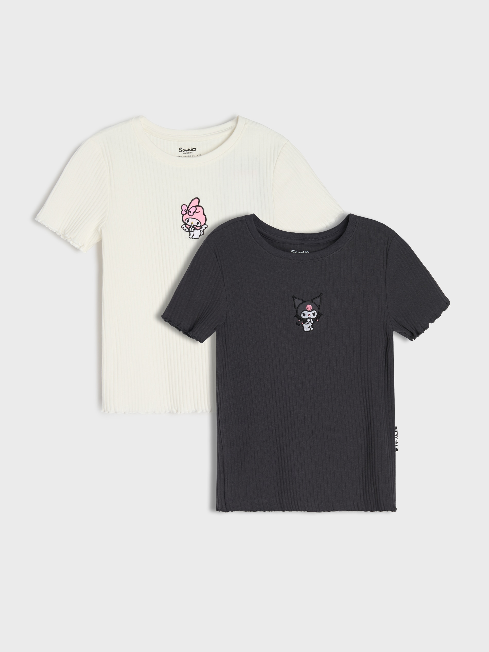 Sinsay - Koszulki 2 pack Hello Kitty - wielobarwny