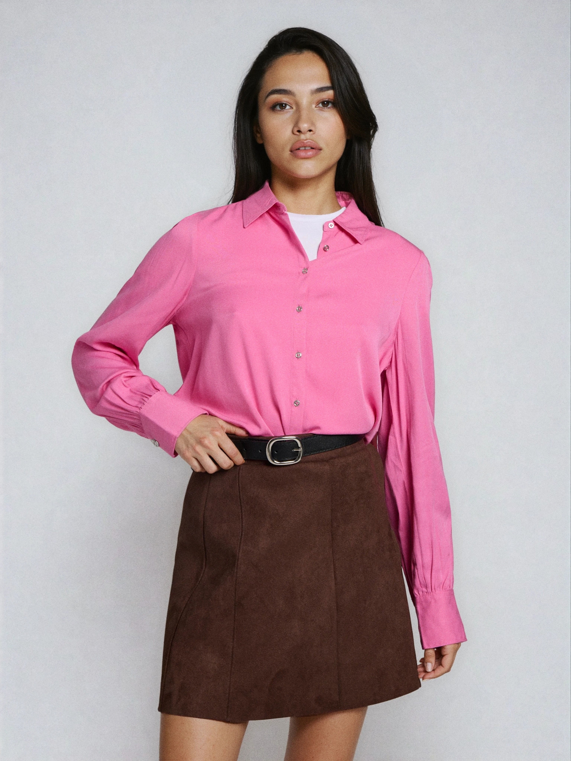 Sinsay - Koszula z wiskozy - różowy