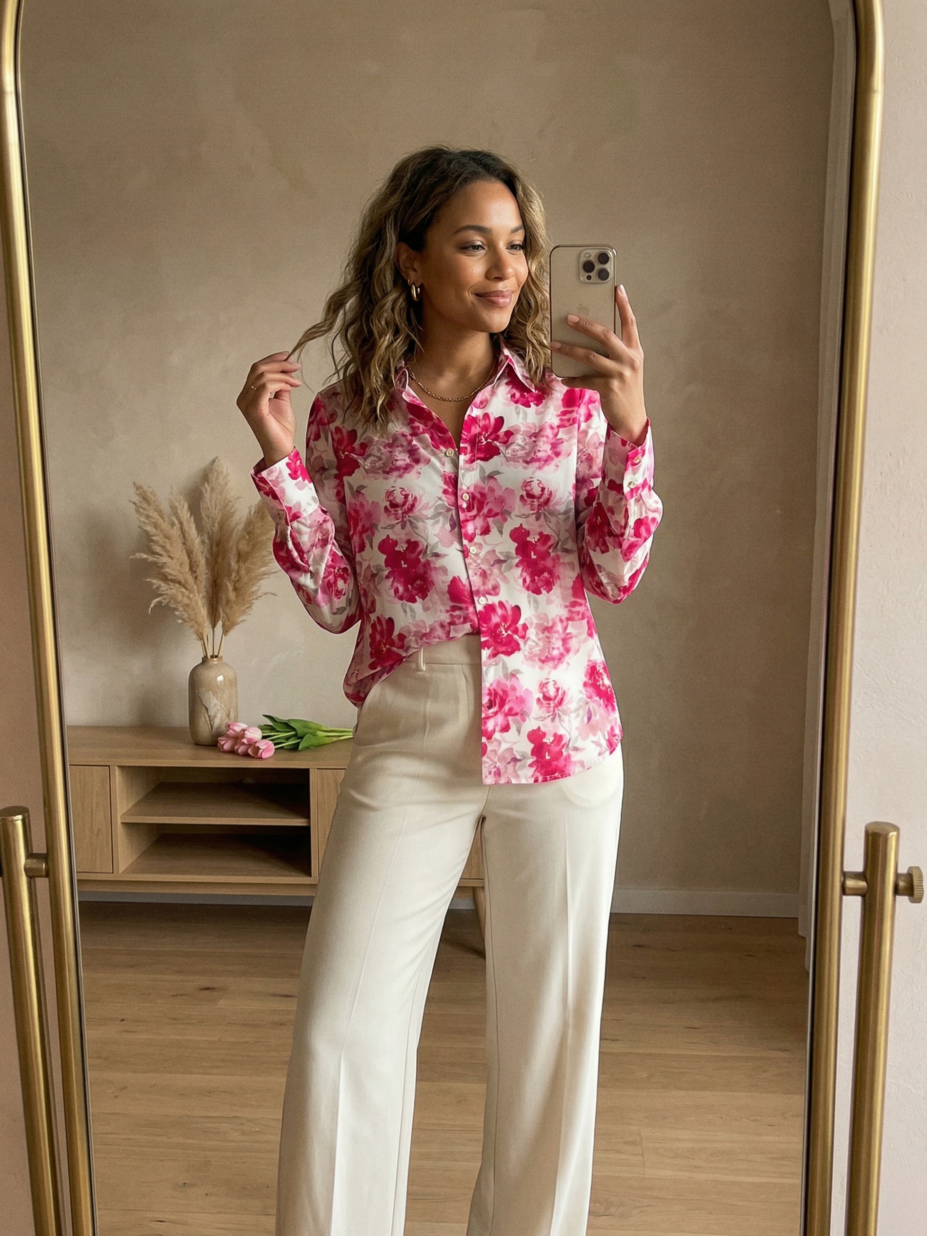 Sinsay - Wiskozowa koszula w kwiaty - wielobarwny