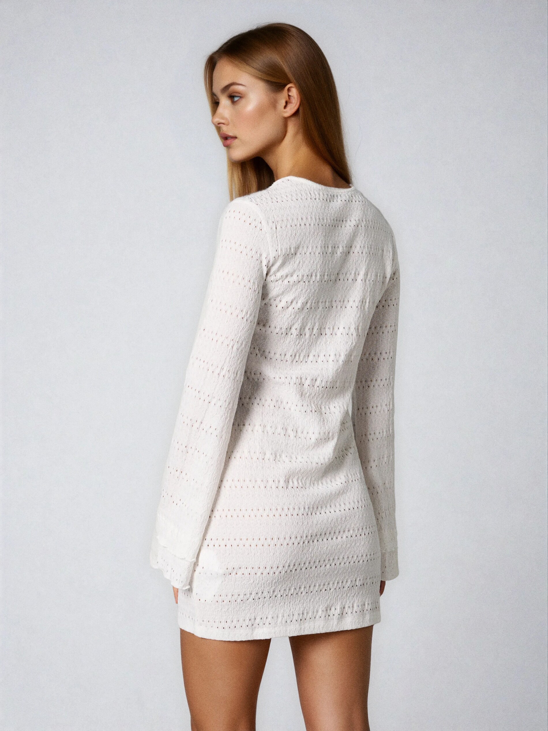 Sinsay - Καλοκαιρινό μίνι φόρεμα - κρεμ φωτογραφία