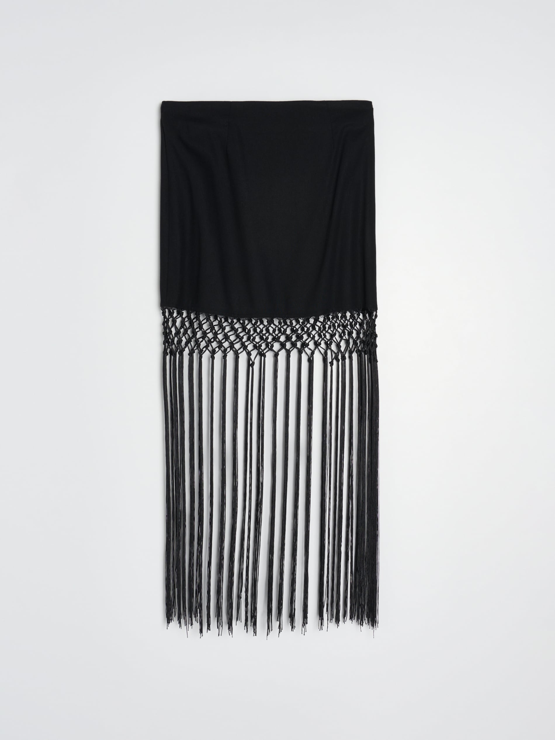 Sinsay - Spódnica mini z frędzlami - czarny