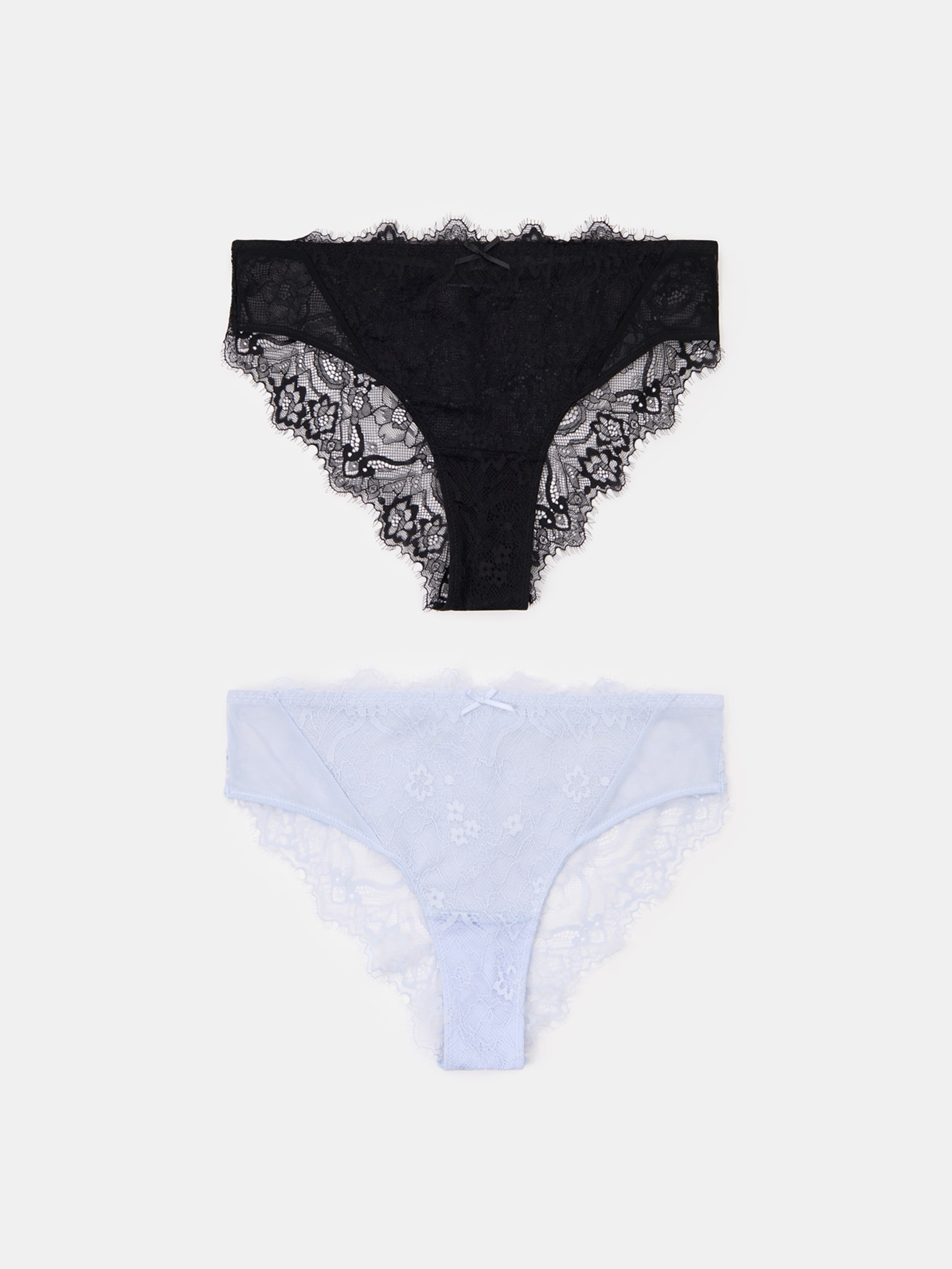 Sinsay - Majtki brazilian z koronką 2 pack - wielobarwny