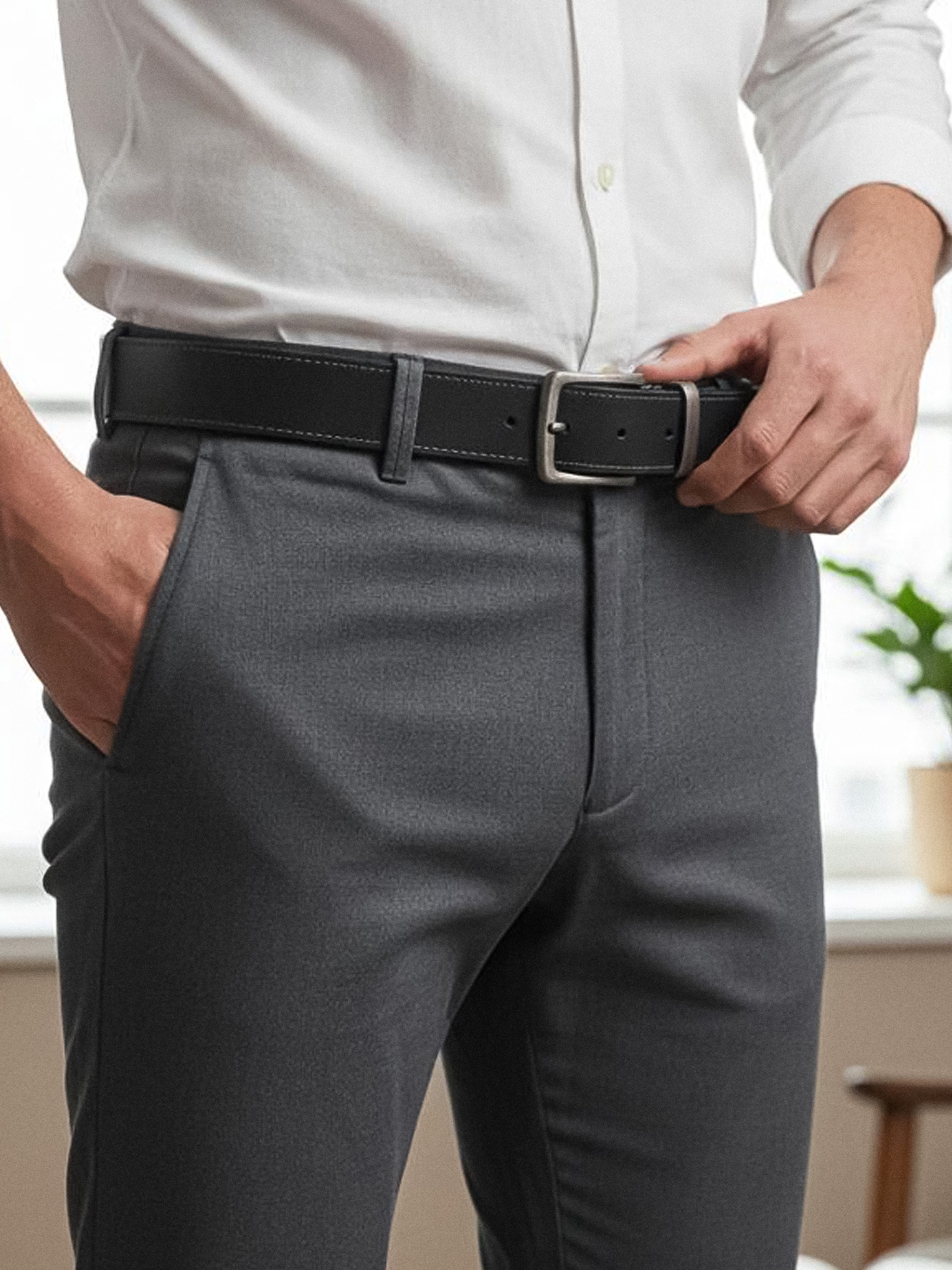 Sinsay - Pasek z imitacji skóry z metalową klamrą - czarny