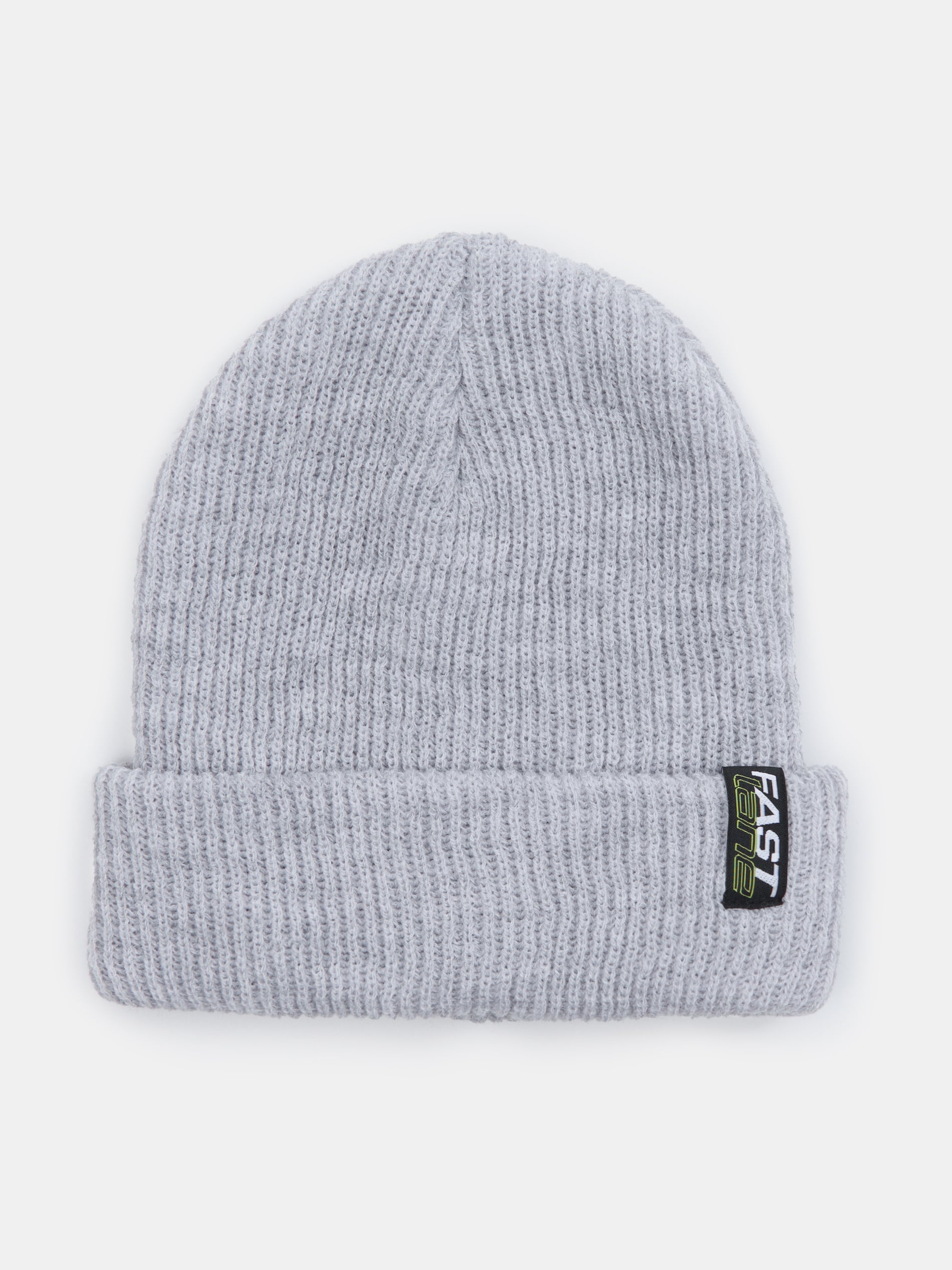 Sinsay - Πλεκτό σκουφάκι με ραβδώσεις - ανοιχτό γκρι φωτογραφία