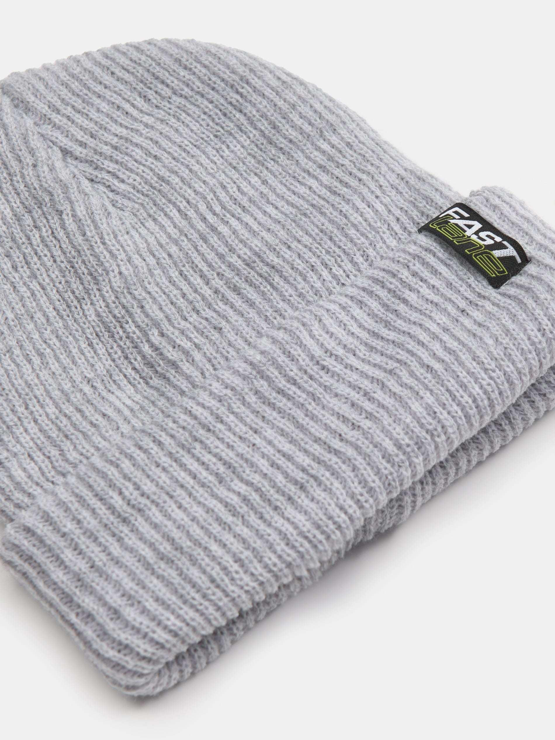 Sinsay - Πλεκτό σκουφάκι με ραβδώσεις - ανοιχτό γκρι φωτογραφία