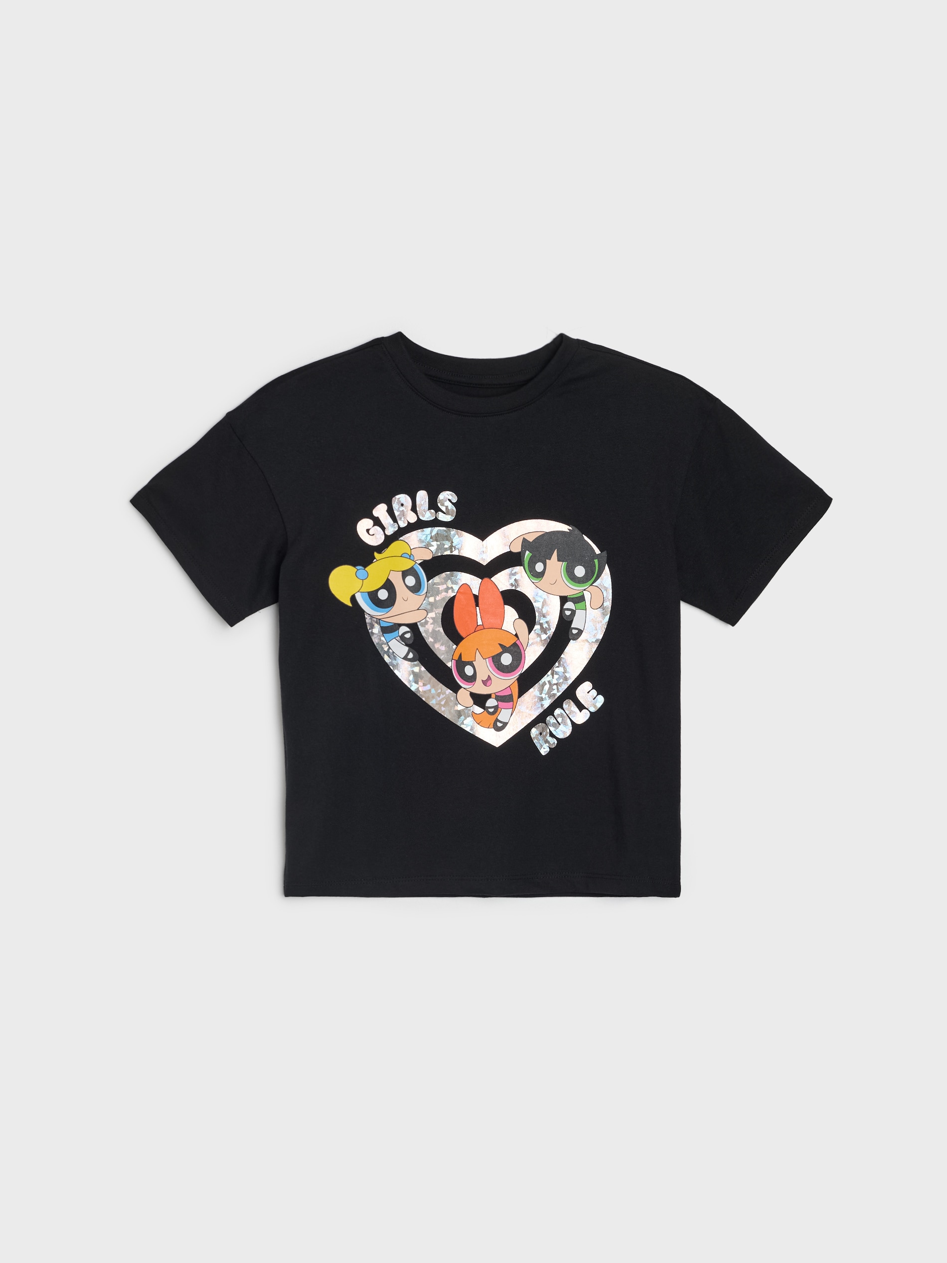 Sinsay - Bawełniana koszulka z nadrukiem Powerpuff Girls - czarny