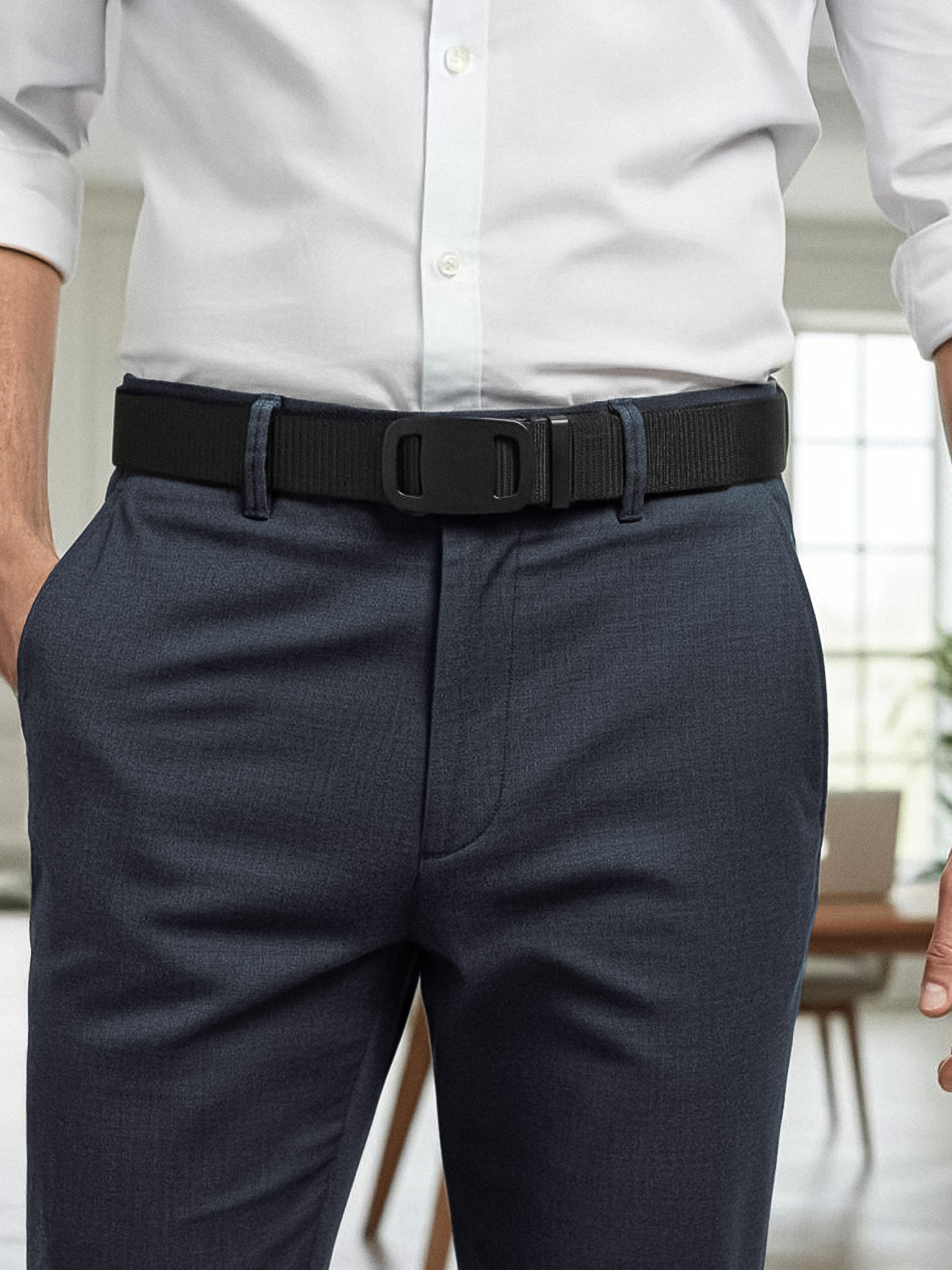 Sinsay - Pasek z automatyczną klamrą - czarny