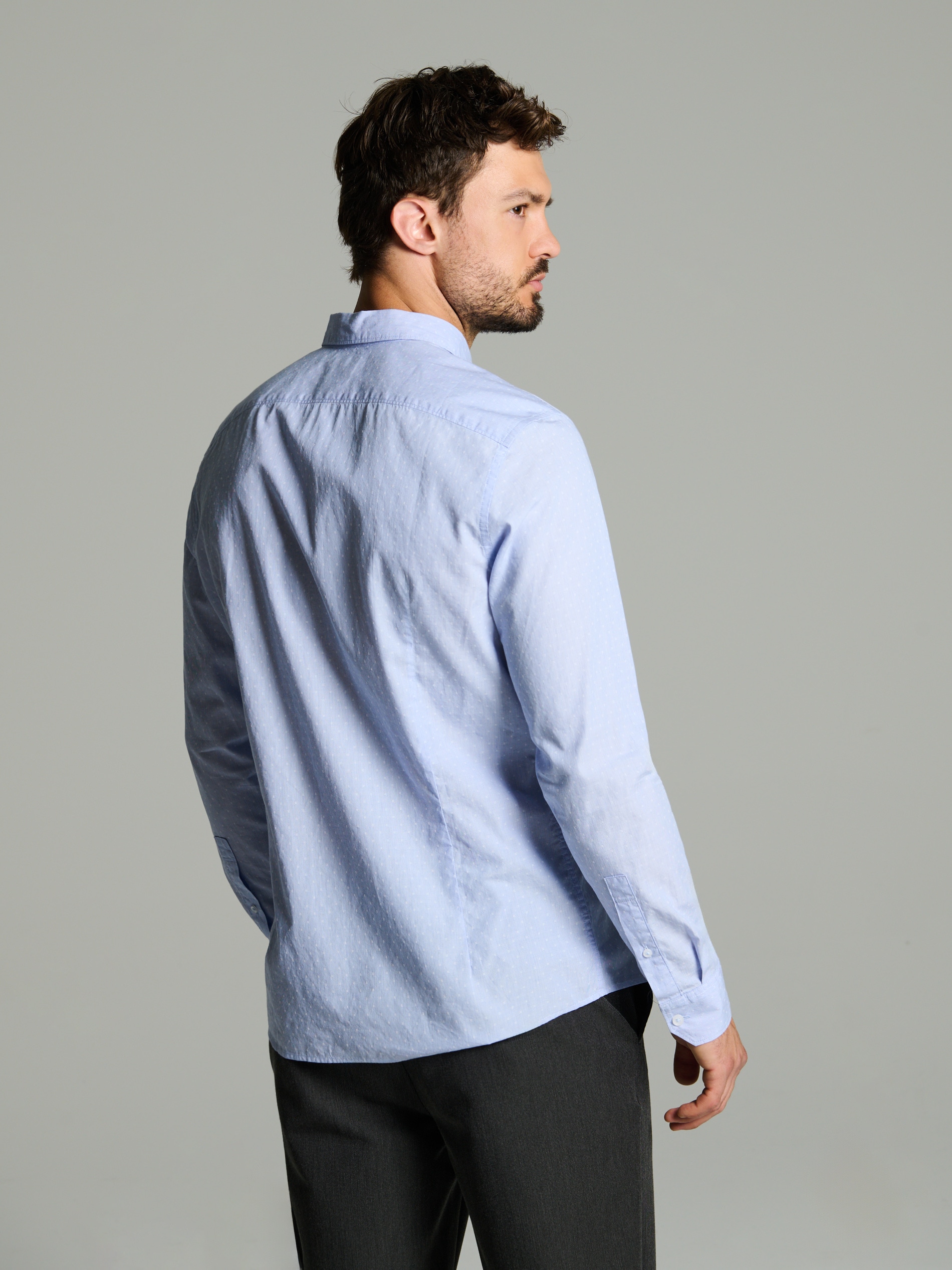 Sinsay - Πουκάμισο με μακριά μανίκια - μπλε παλ φωτογραφία