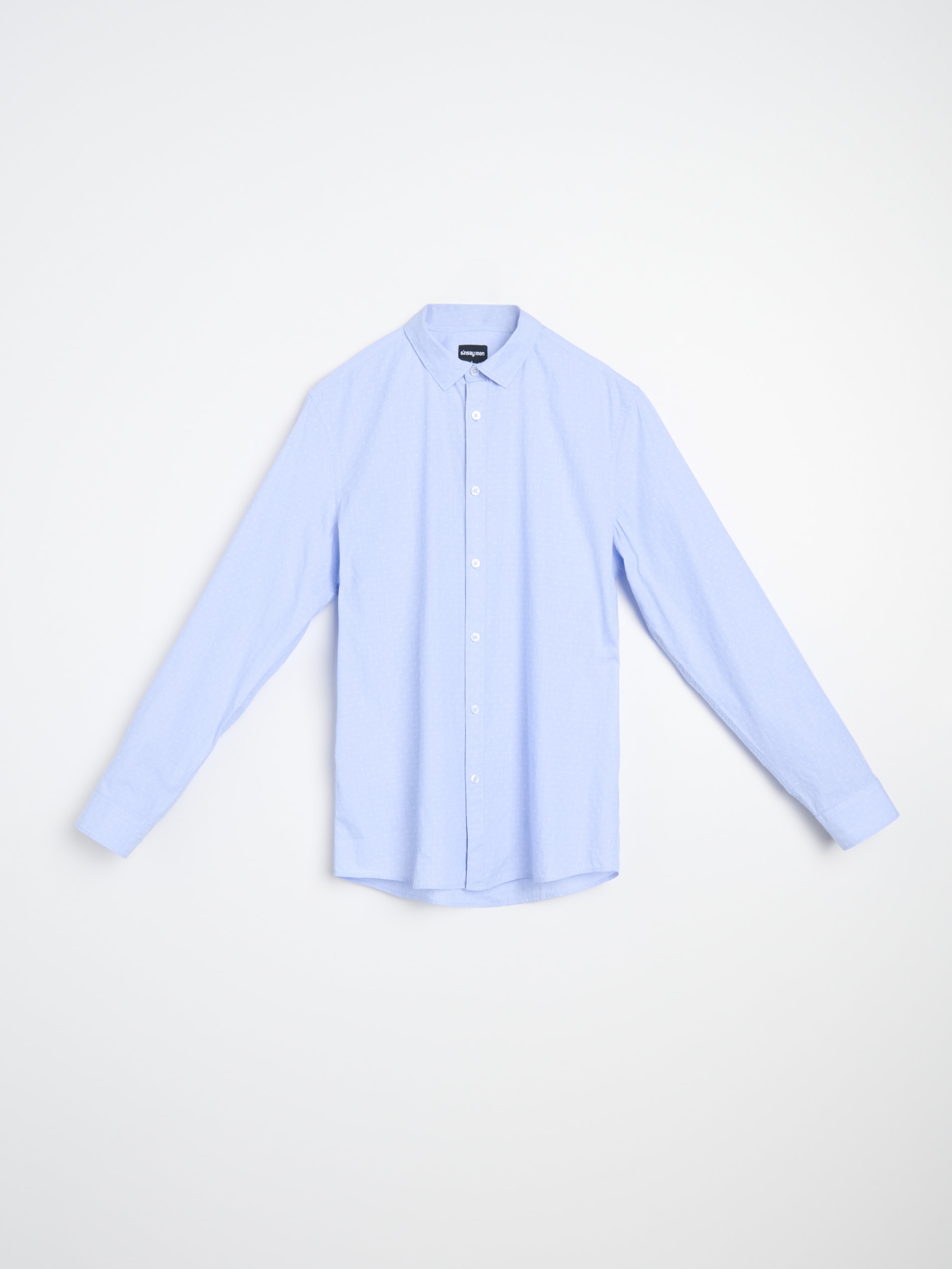 Sinsay - Πουκάμισο με μακριά μανίκια - μπλε παλ φωτογραφία