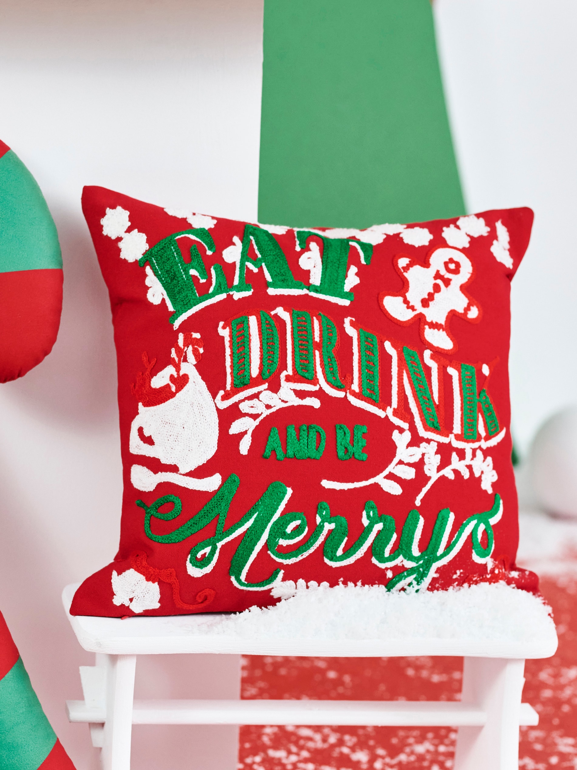 Sinsay - Μαξιλαροθήκη με χριστουγεννιάτικο κείμενο - κοκκινο φωτογραφία