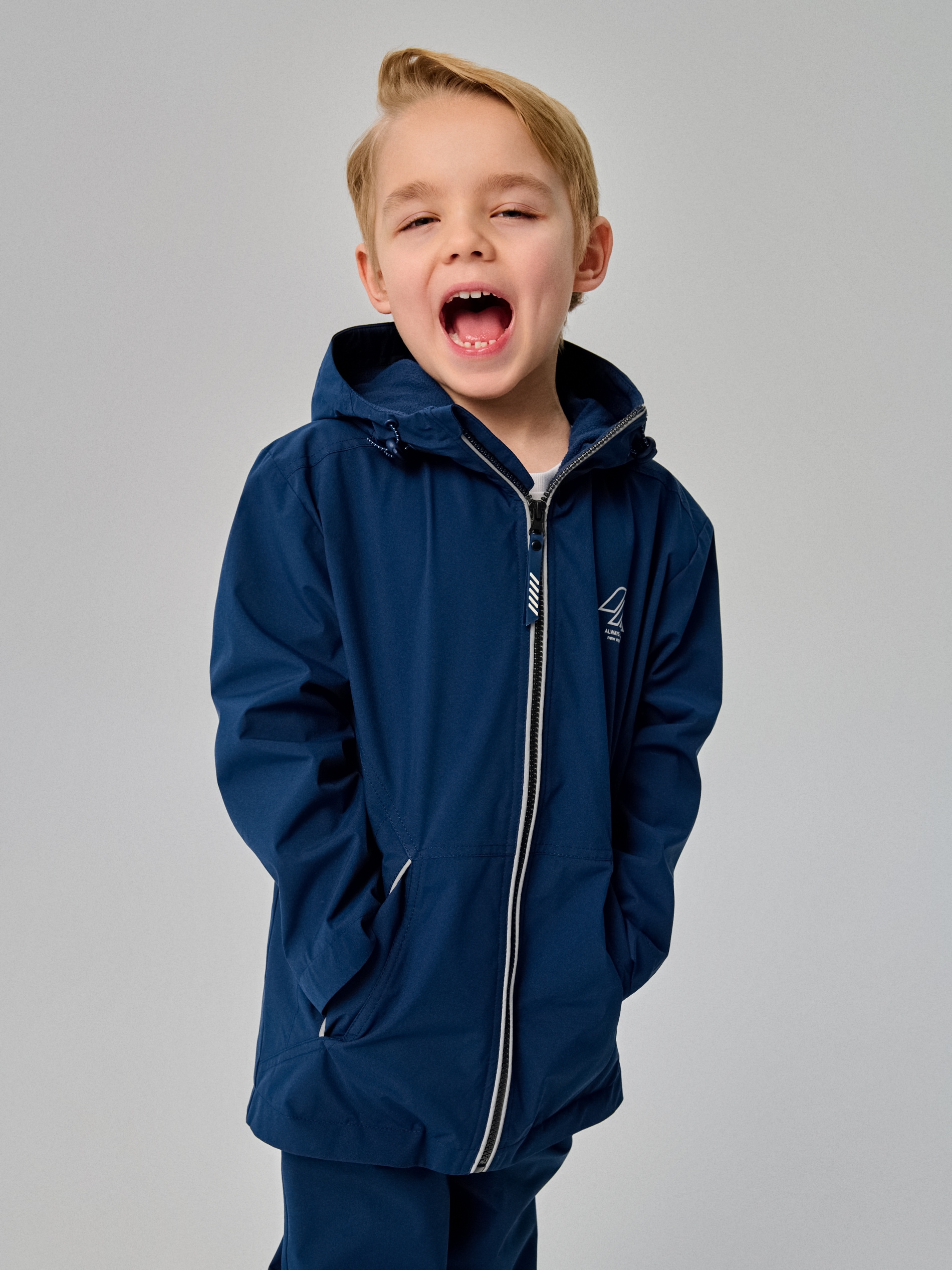 Sinsay - Kurtka wiatrówka z kapturem - granatowy