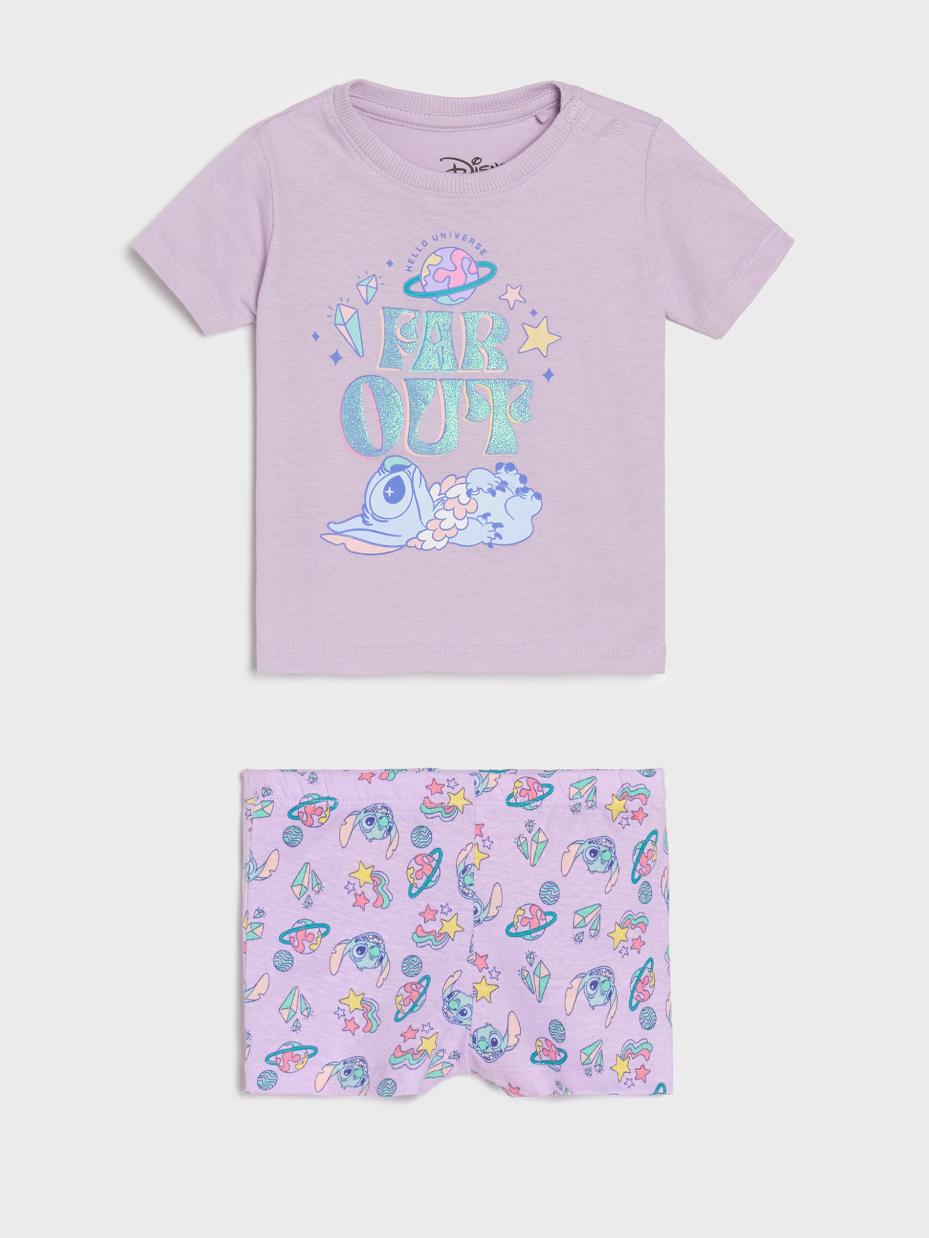 Sinsay - Piżama dwuczęściowa Stitch - fioletowy