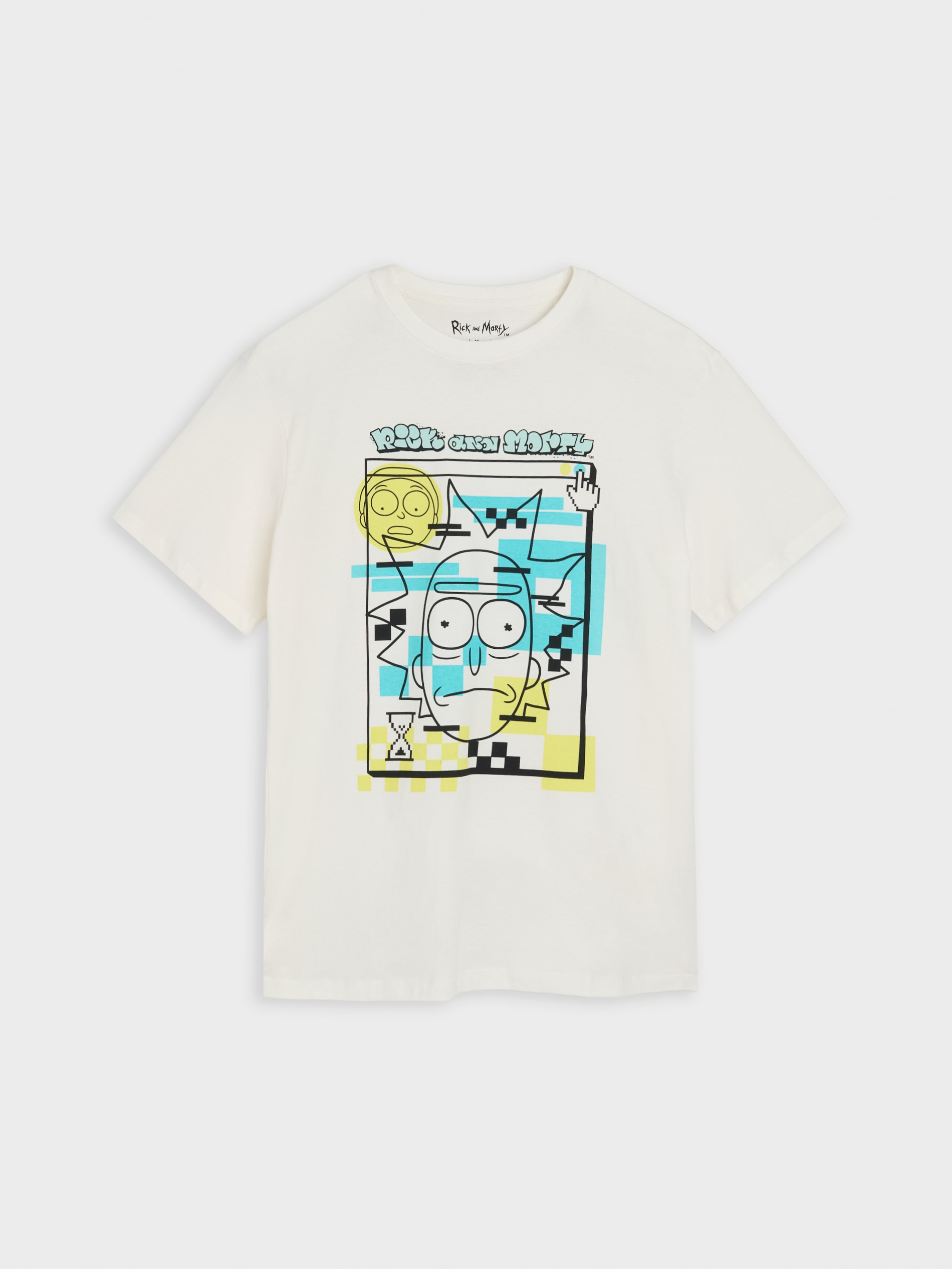 Sinsay - Koszulka Rick and Morty - kremowy