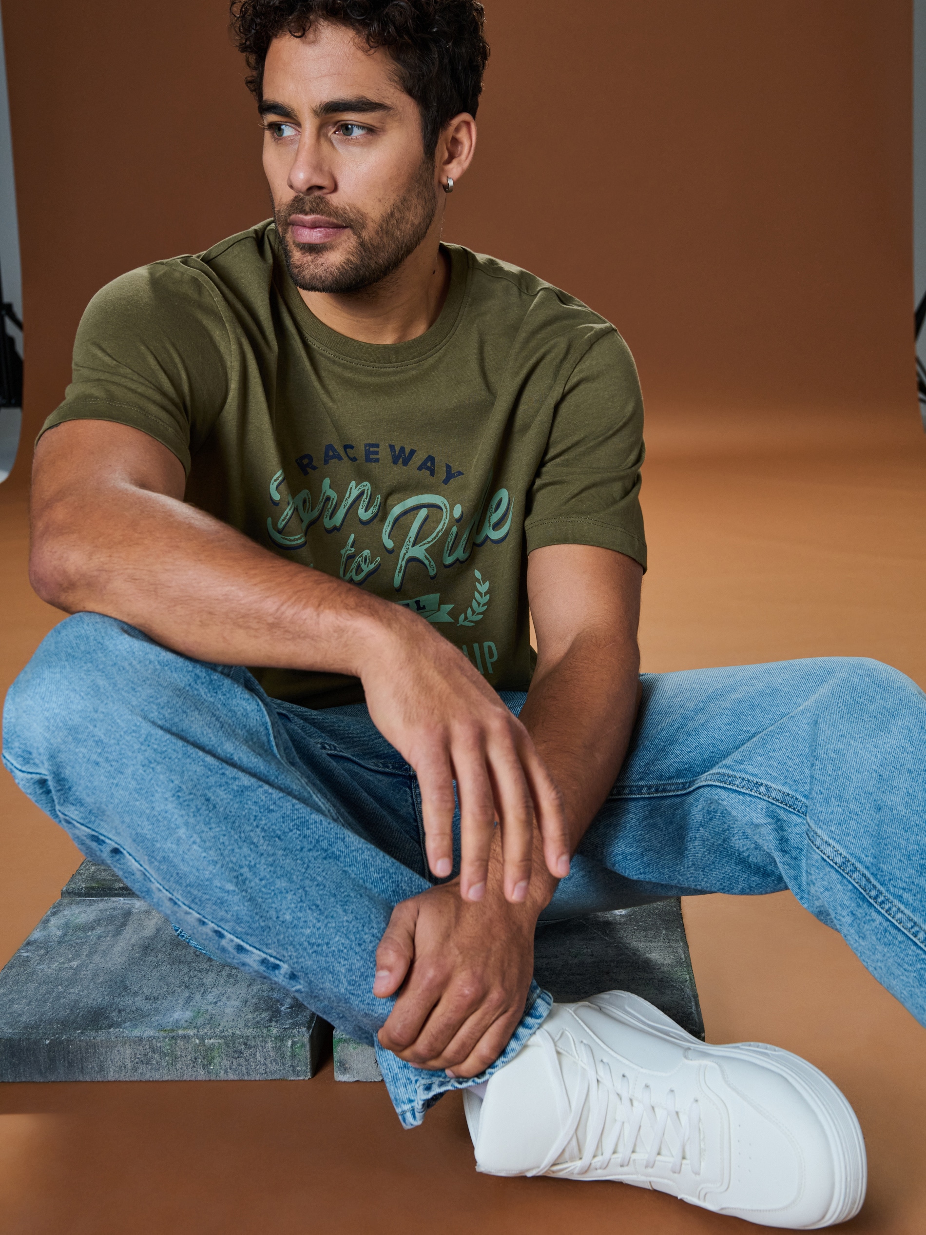 Sinsay - Μπλούζα - χακί φωτογραφία