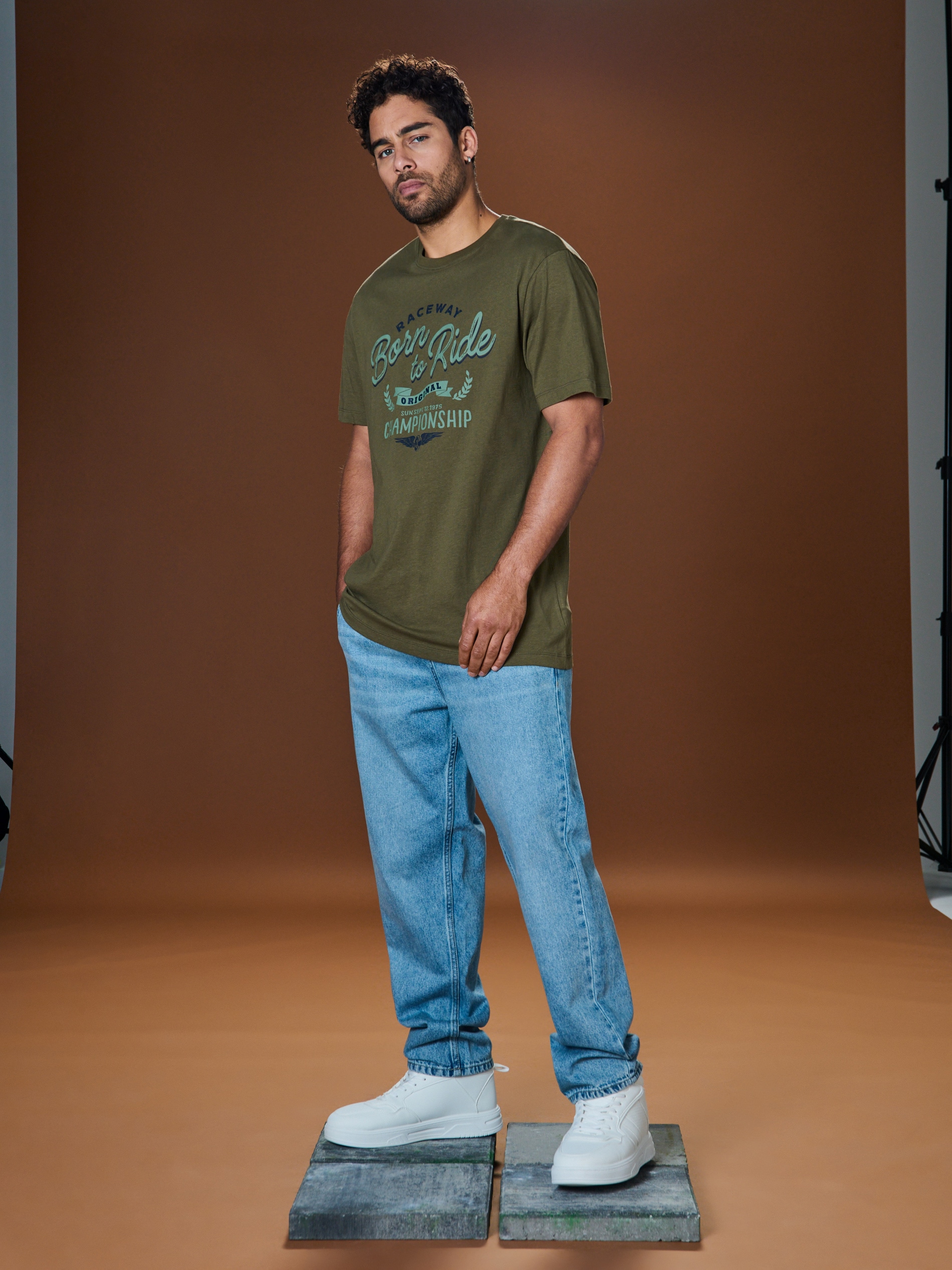 Sinsay - Μπλούζα - χακί φωτογραφία