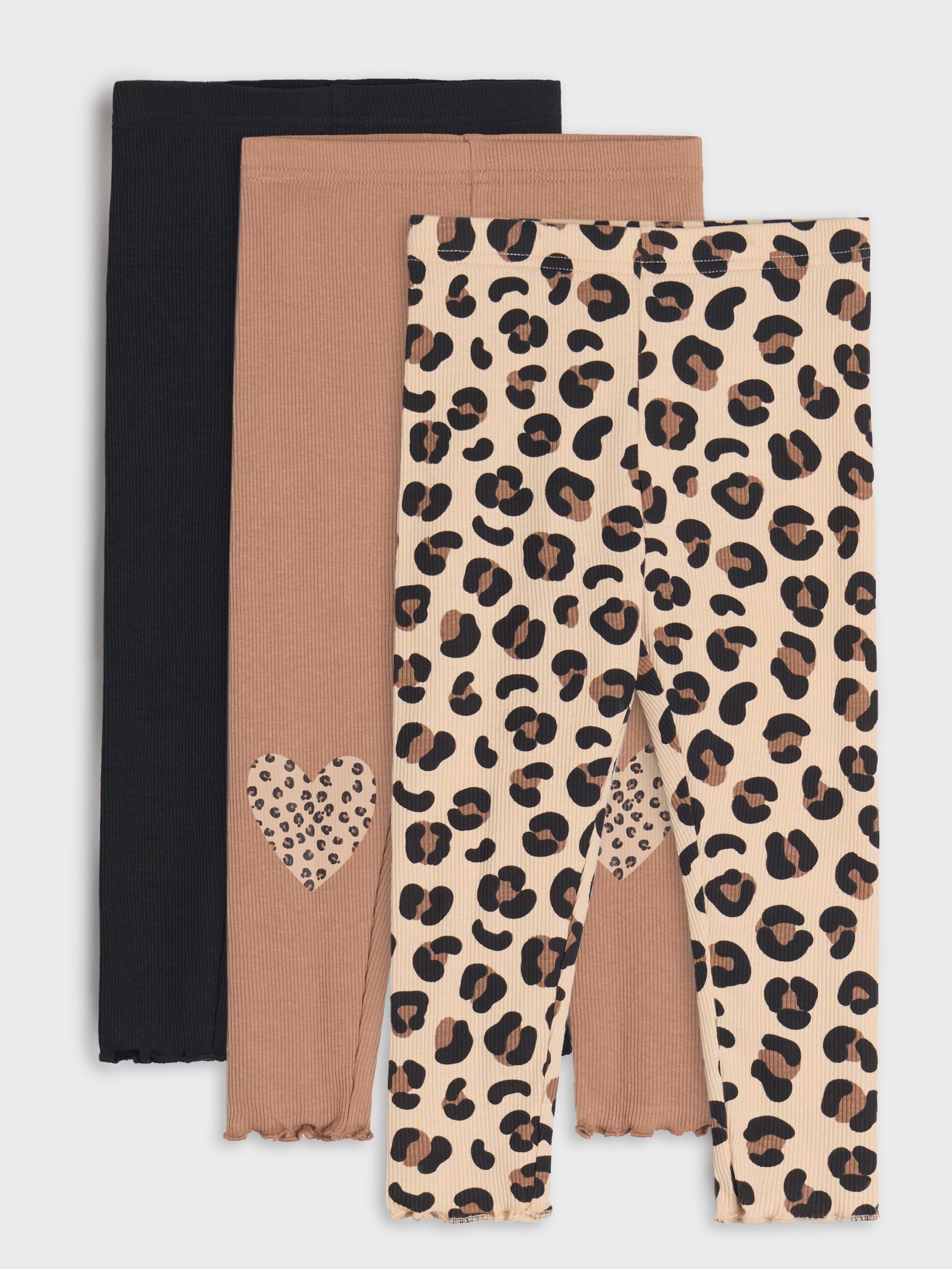 Sinsay - Legginsy z miękkiej dzianiny 3 pack - beżowy