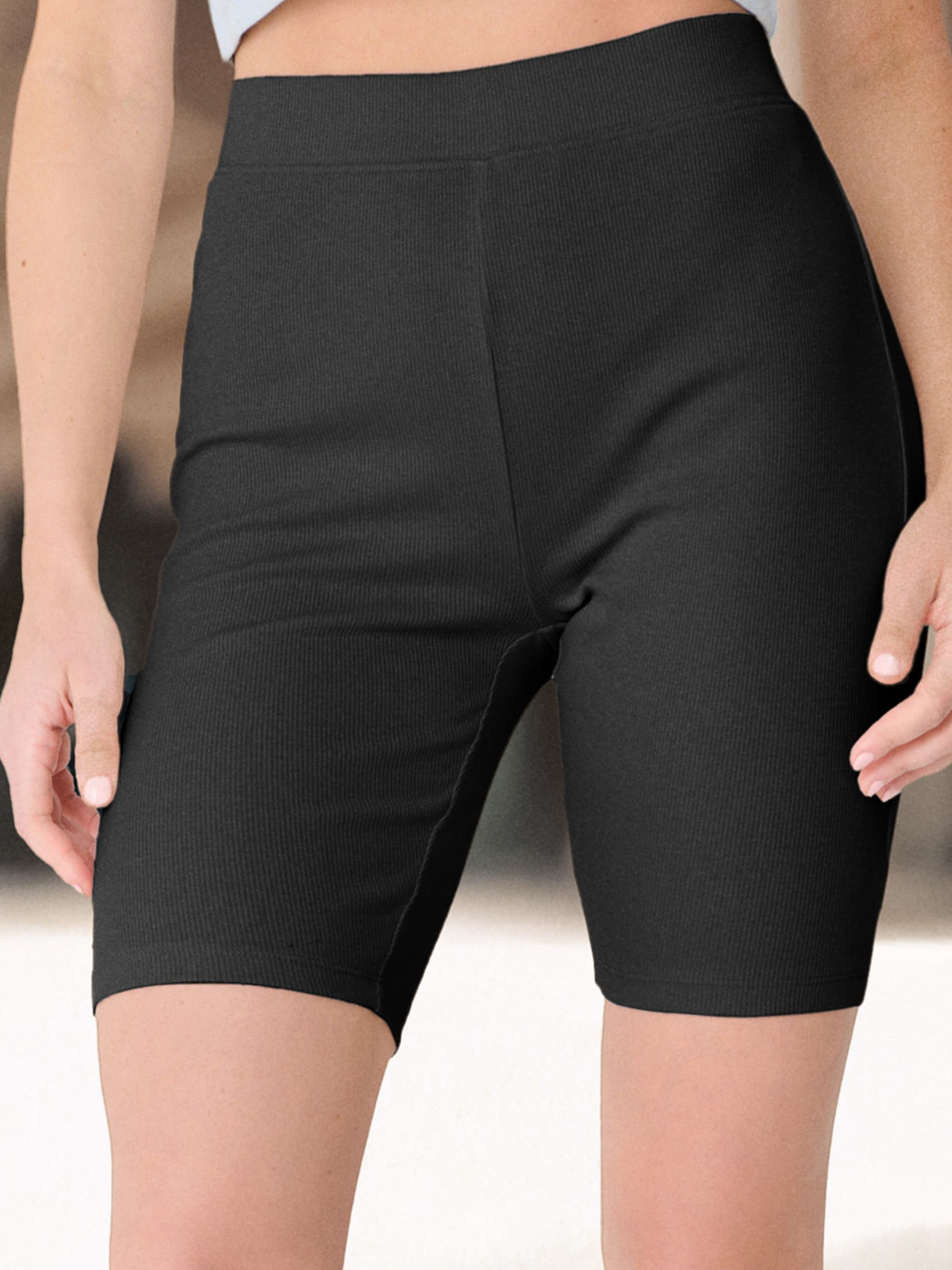 Sinsay - Szorty kolarki w prążek - czarny