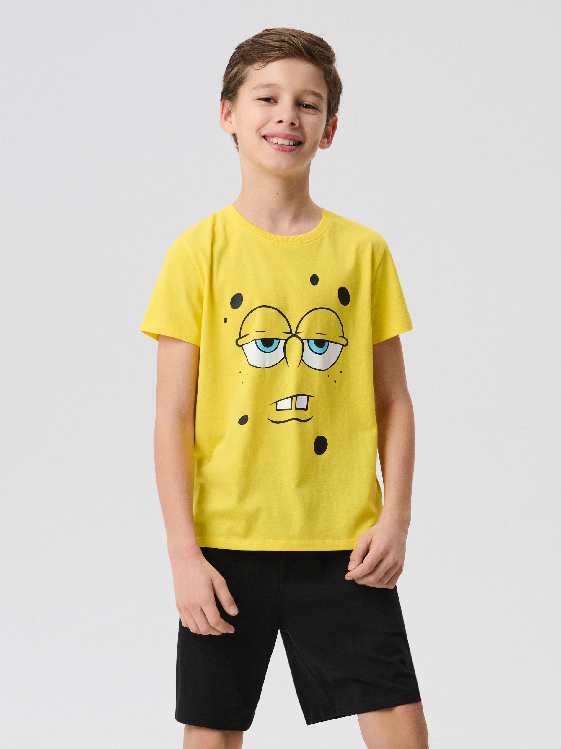 Sinsay - Krótka piżama dwuczęściowa Spongebob - żółty