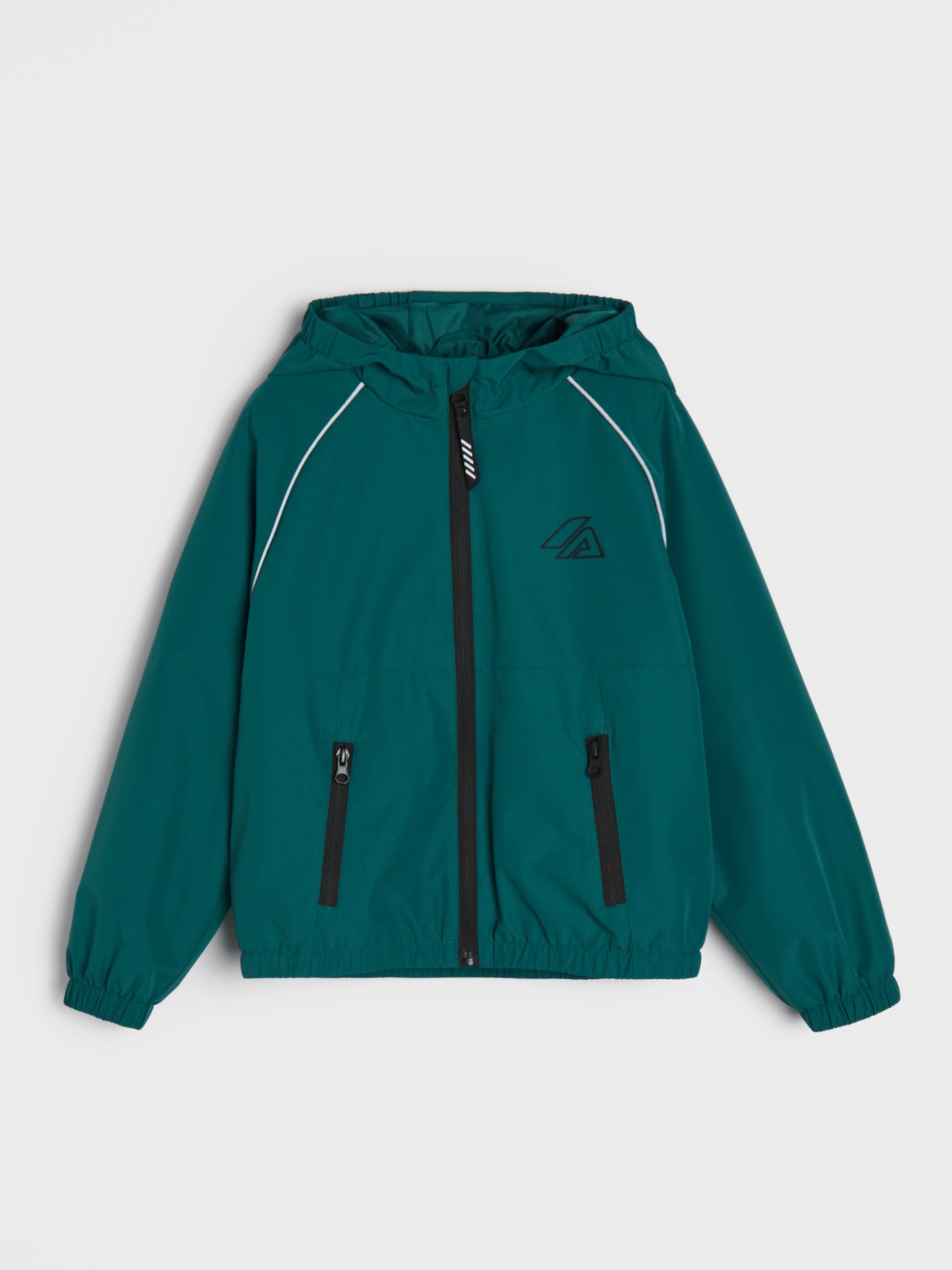 Sinsay - Kurtka sportowa z kapturem i odblaskowymi elementami Active - zielony