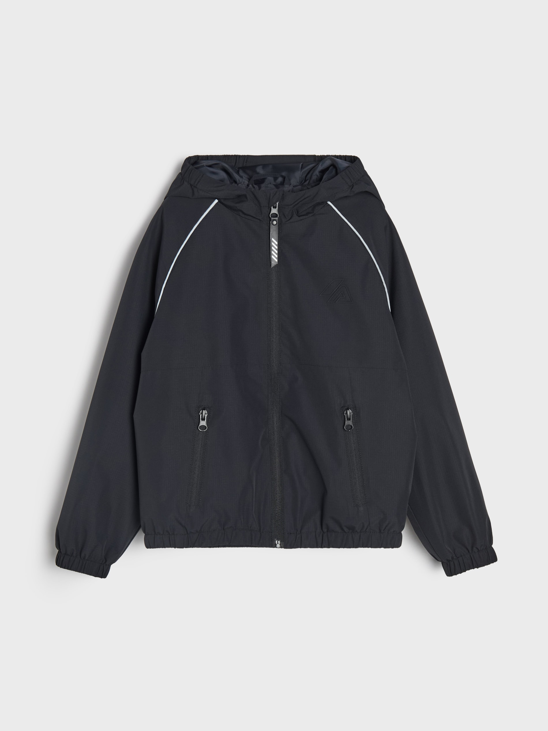 Sinsay - Kurtka sportowa z kapturem i odblaskowymi elementami Active - czarny