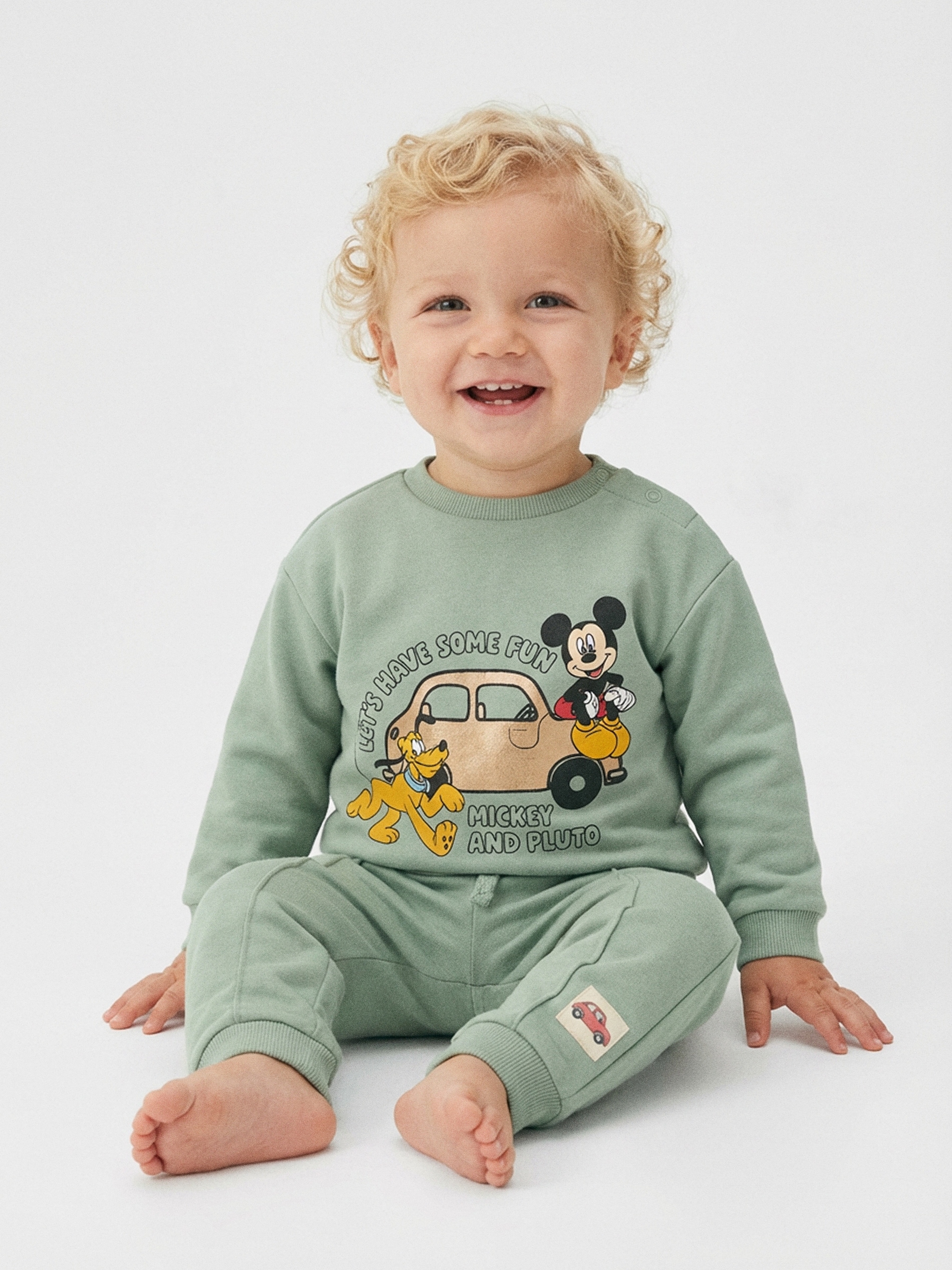 Sinsay - Komplet dzianinowy Mickey Mouse - beżowy