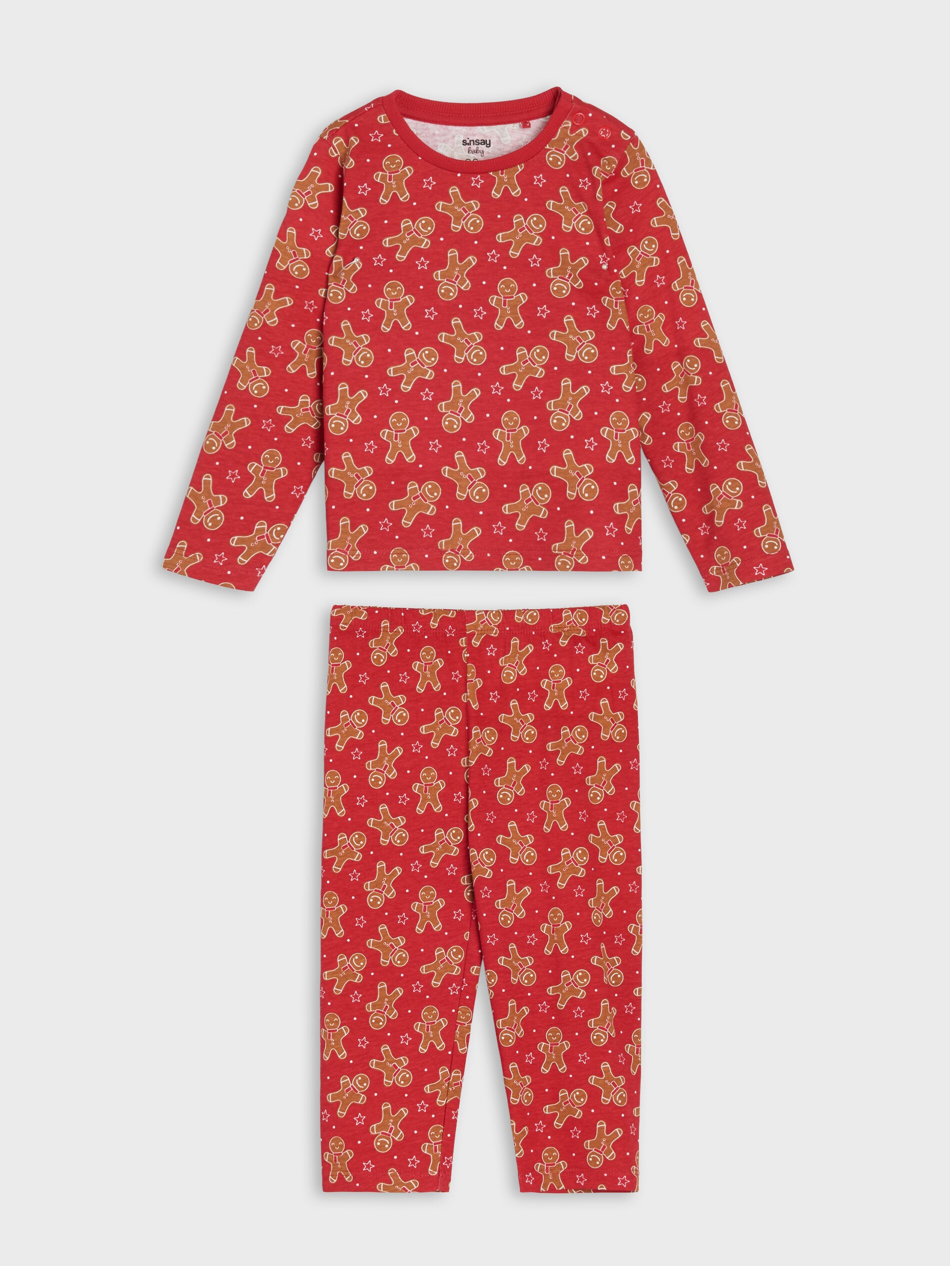 Sinsay - Δίκομο πιτζάμες με μοτίβο ανθρωπάκι από τζίντζερ - κοκκινο φωτογραφία