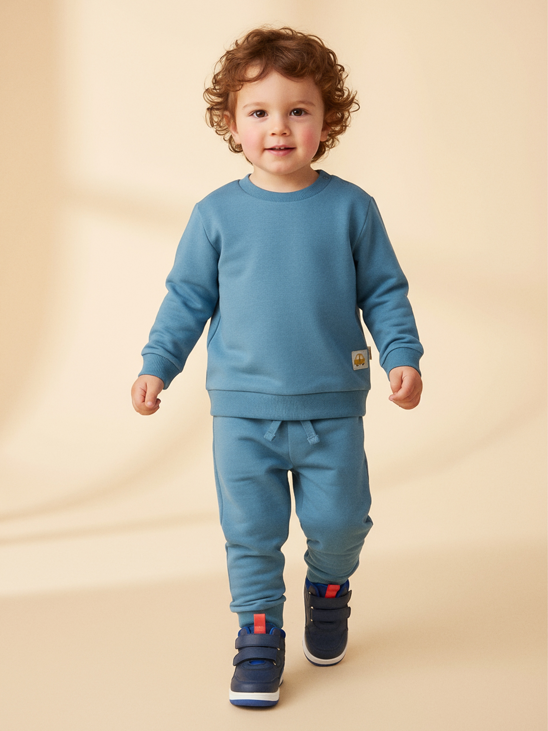 Sinsay - Bawełniany komplet dresowy - niebieski