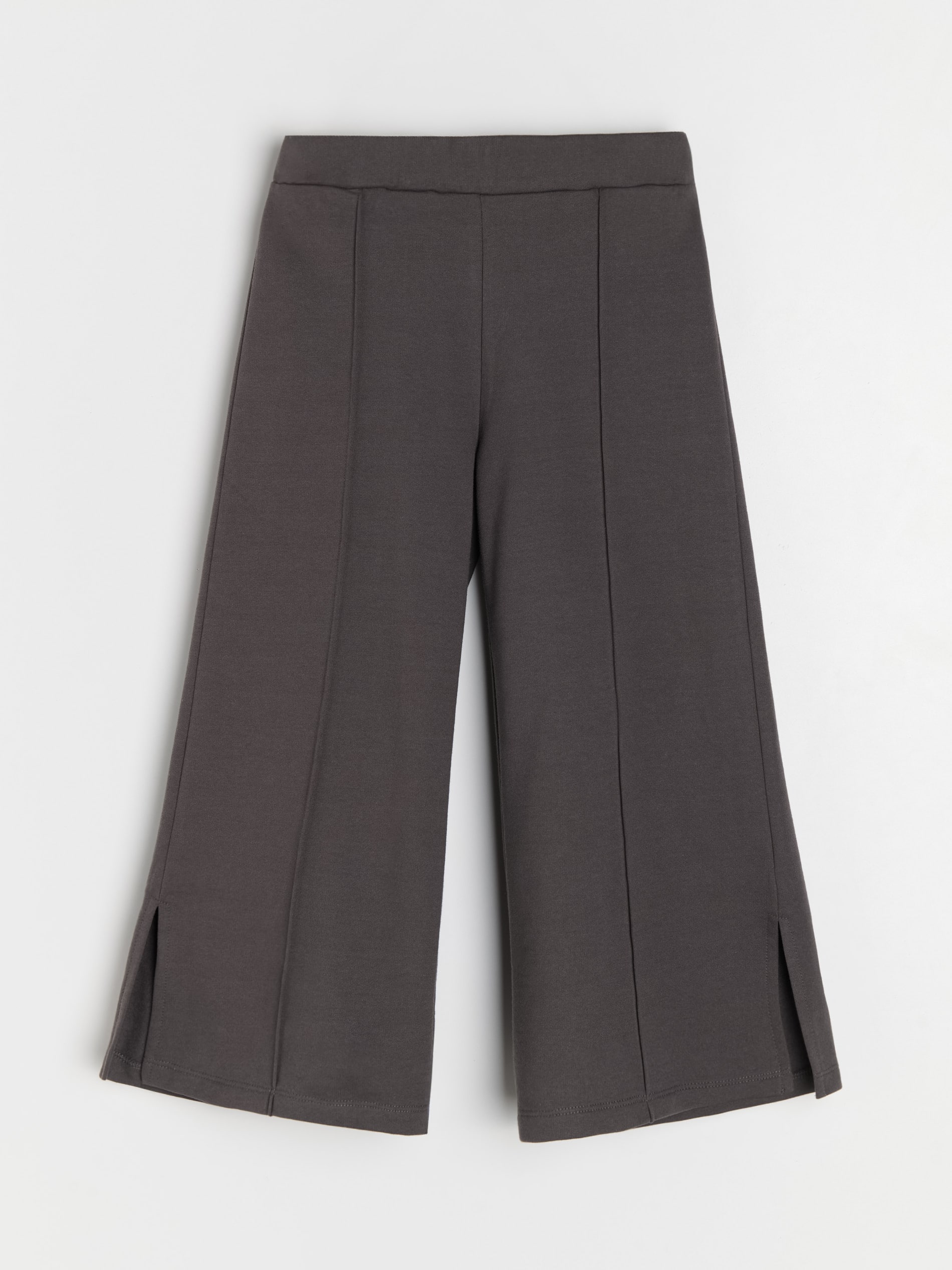 Sinsay - Spodnie dresowe wide leg z ozdobnymi rozcięciami - szary