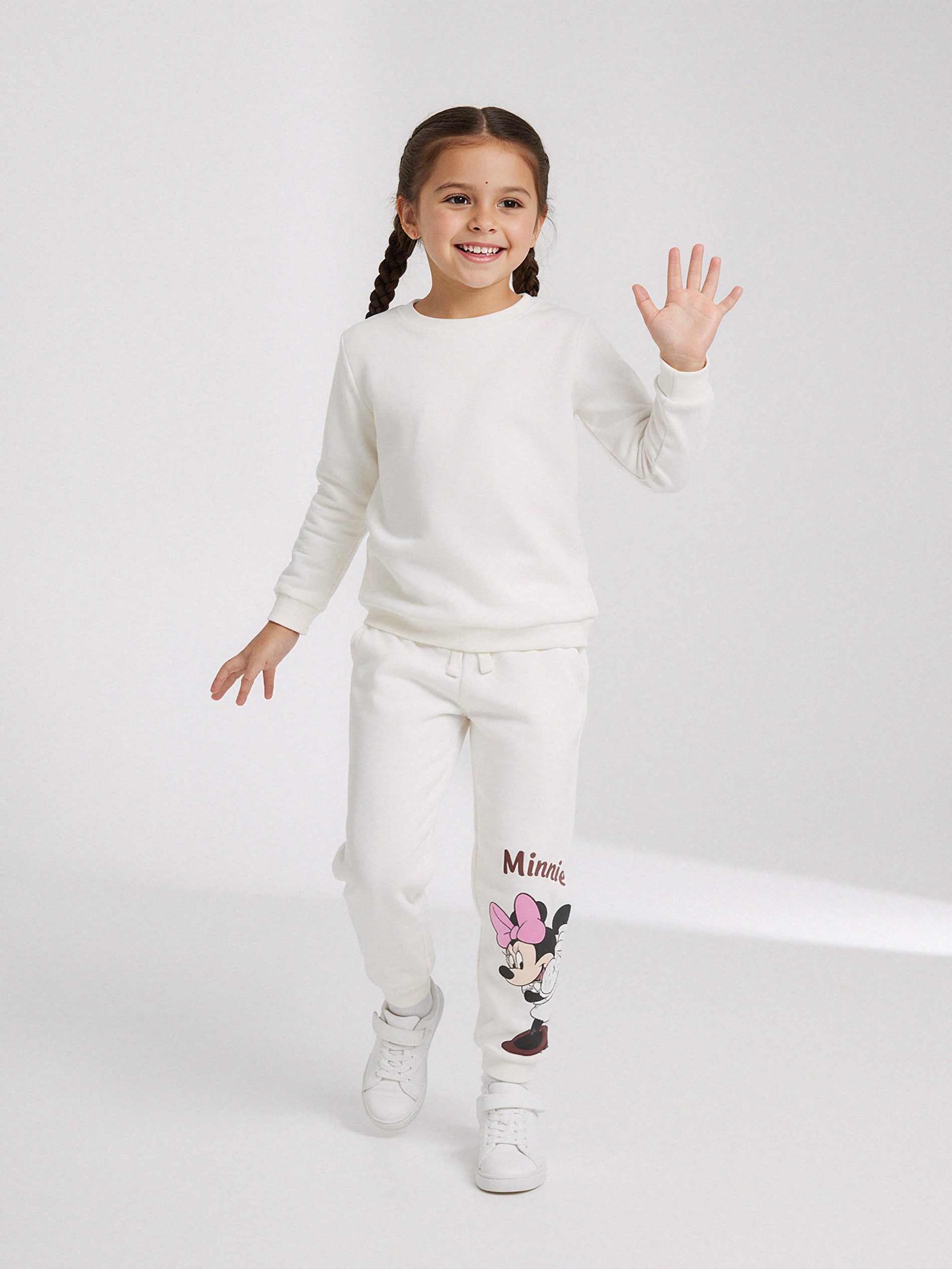 Sinsay - Spodnie dresowe Minnie Mouse - różowy