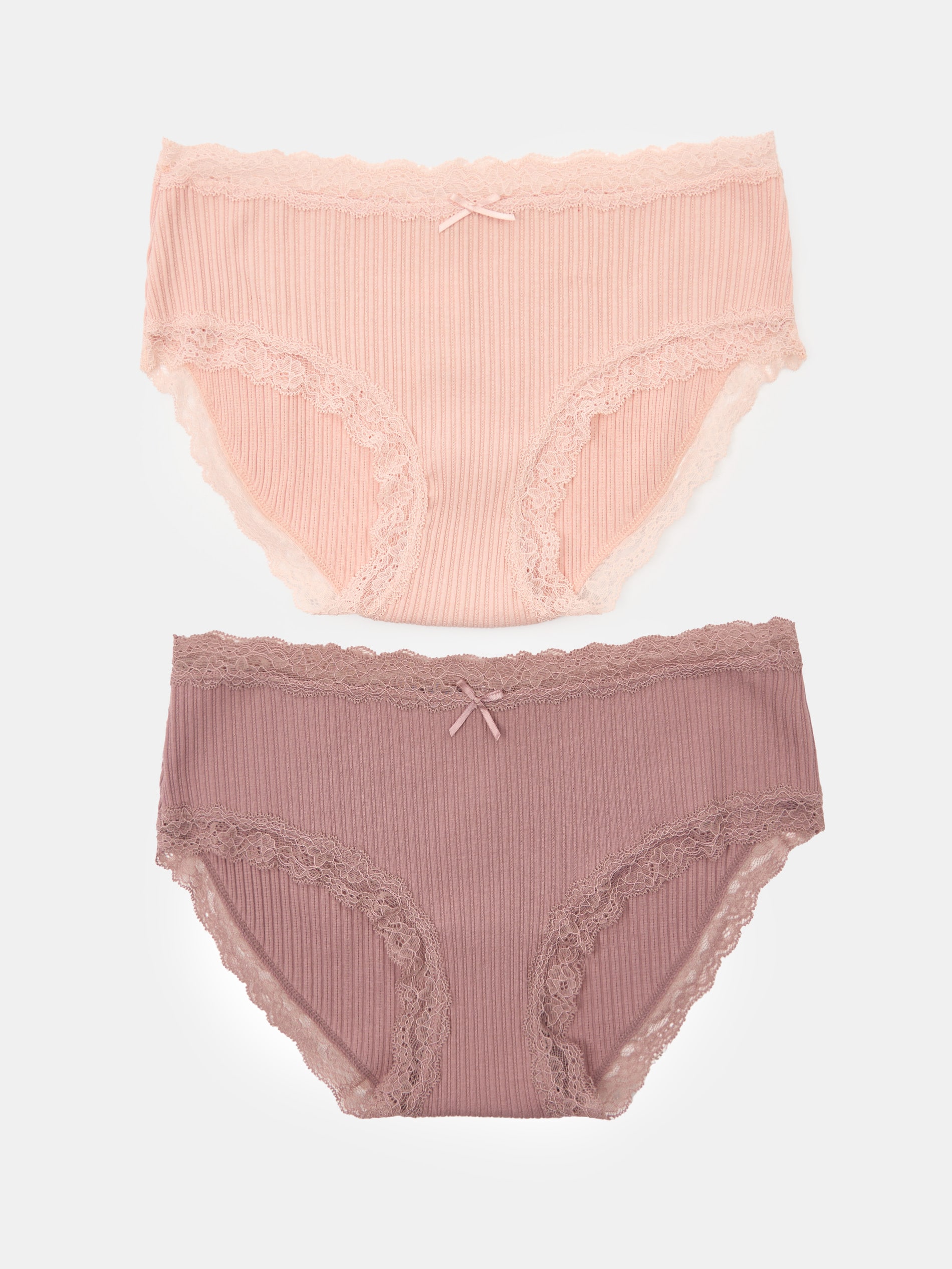 Sinsay - Majtki figi z koronką 2 pack - wielobarwny