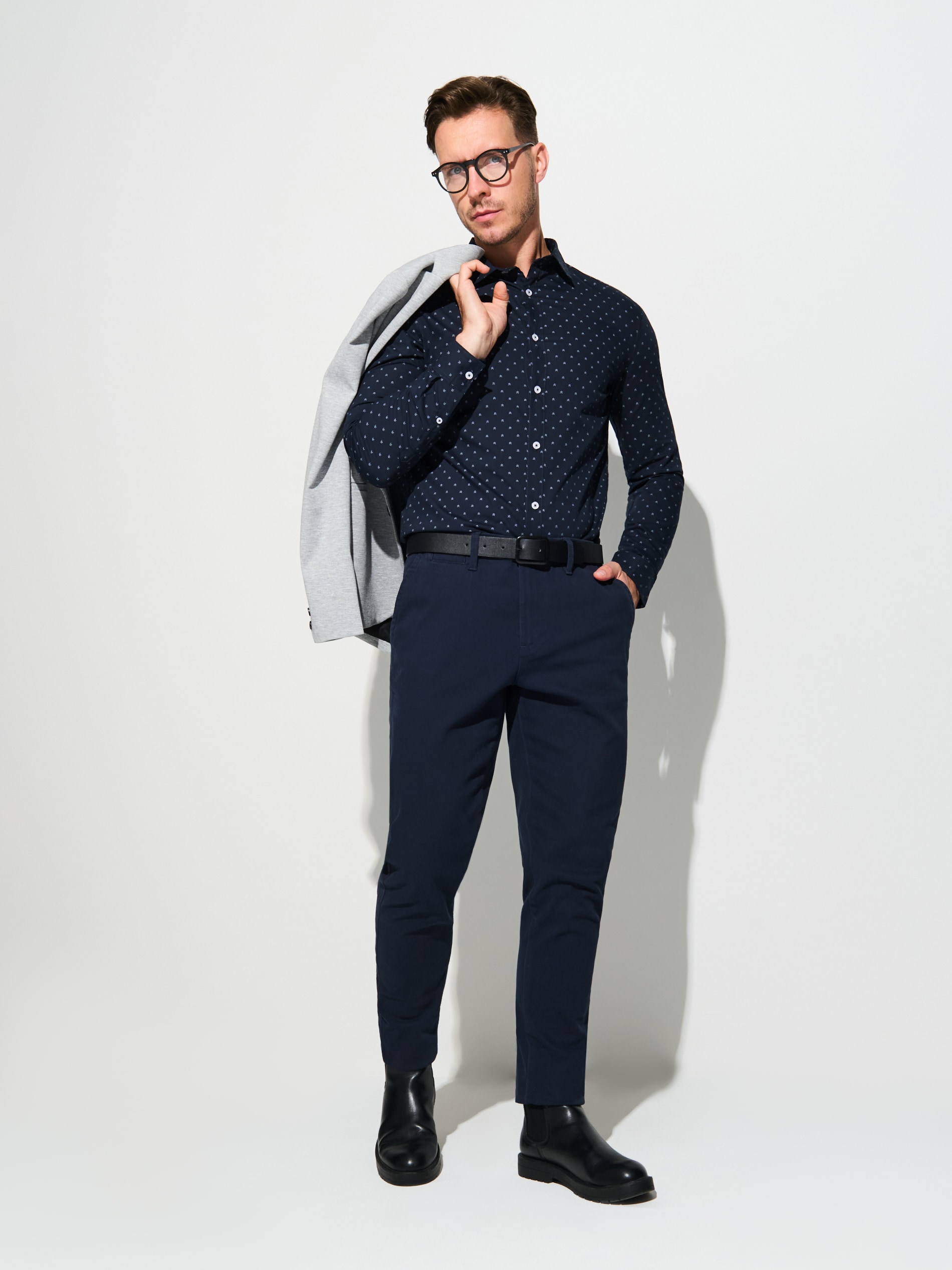 Sinsay - Εμπριμέ πουκάμισο - ναυτικο μπλε φωτογραφία