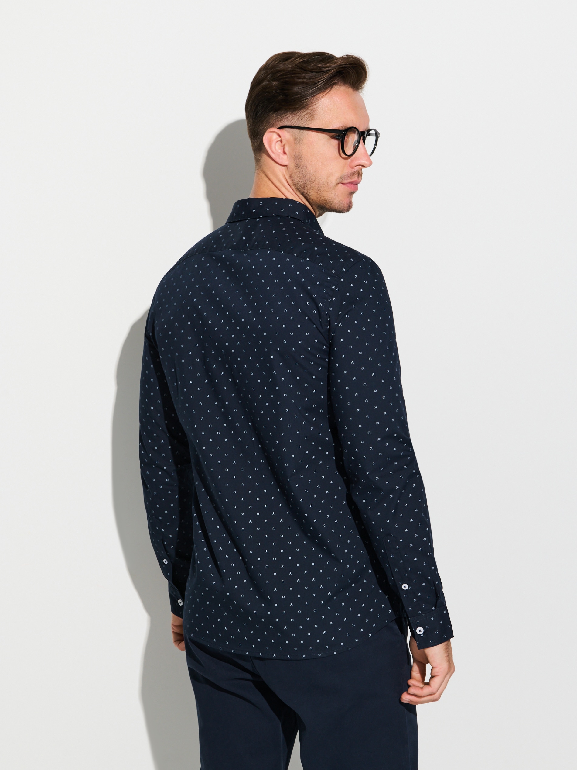 Sinsay - Εμπριμέ πουκάμισο - ναυτικο μπλε φωτογραφία