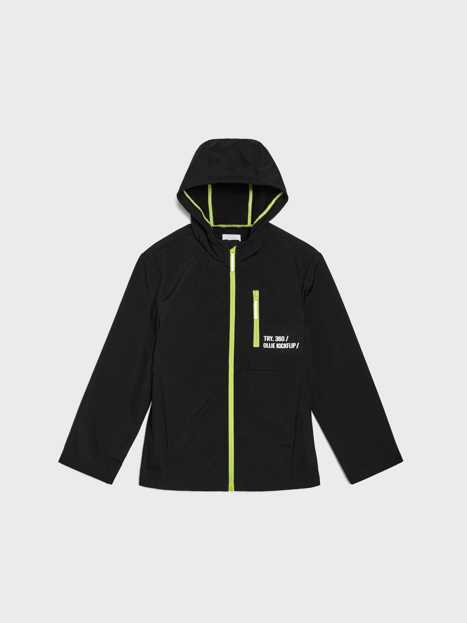 Sinsay - Lekka kurtka wiatrówka z kapturem - czarny