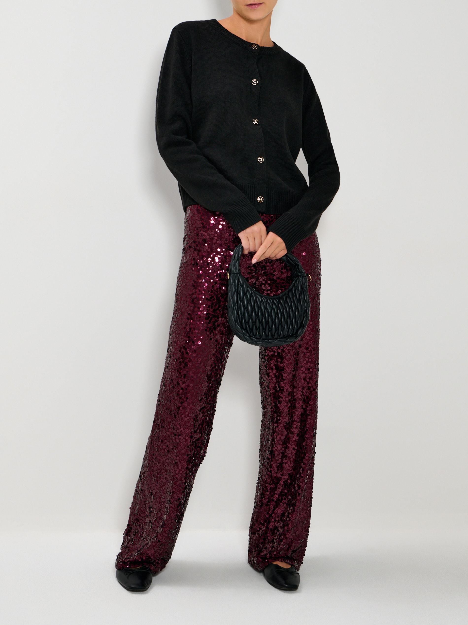 Sinsay - Rozpinany sweter na guziki - czarny