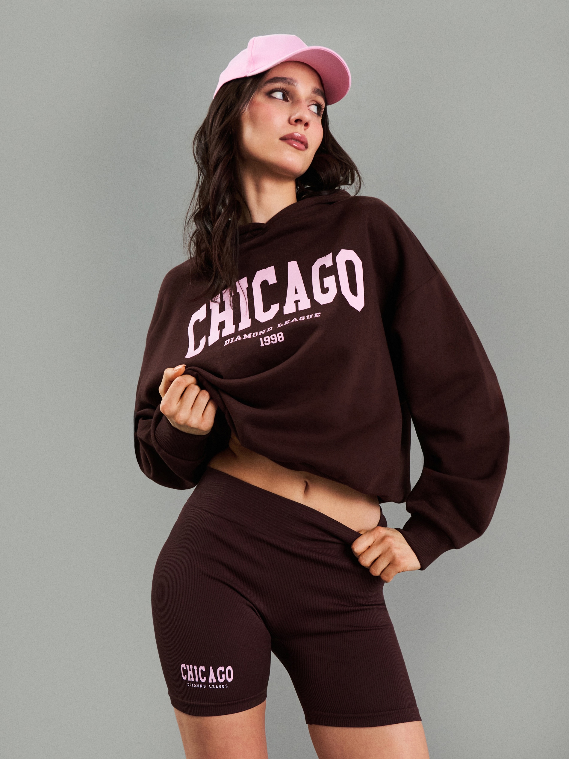 Sinsay - Bawełniana bluza hoodie z napisem 