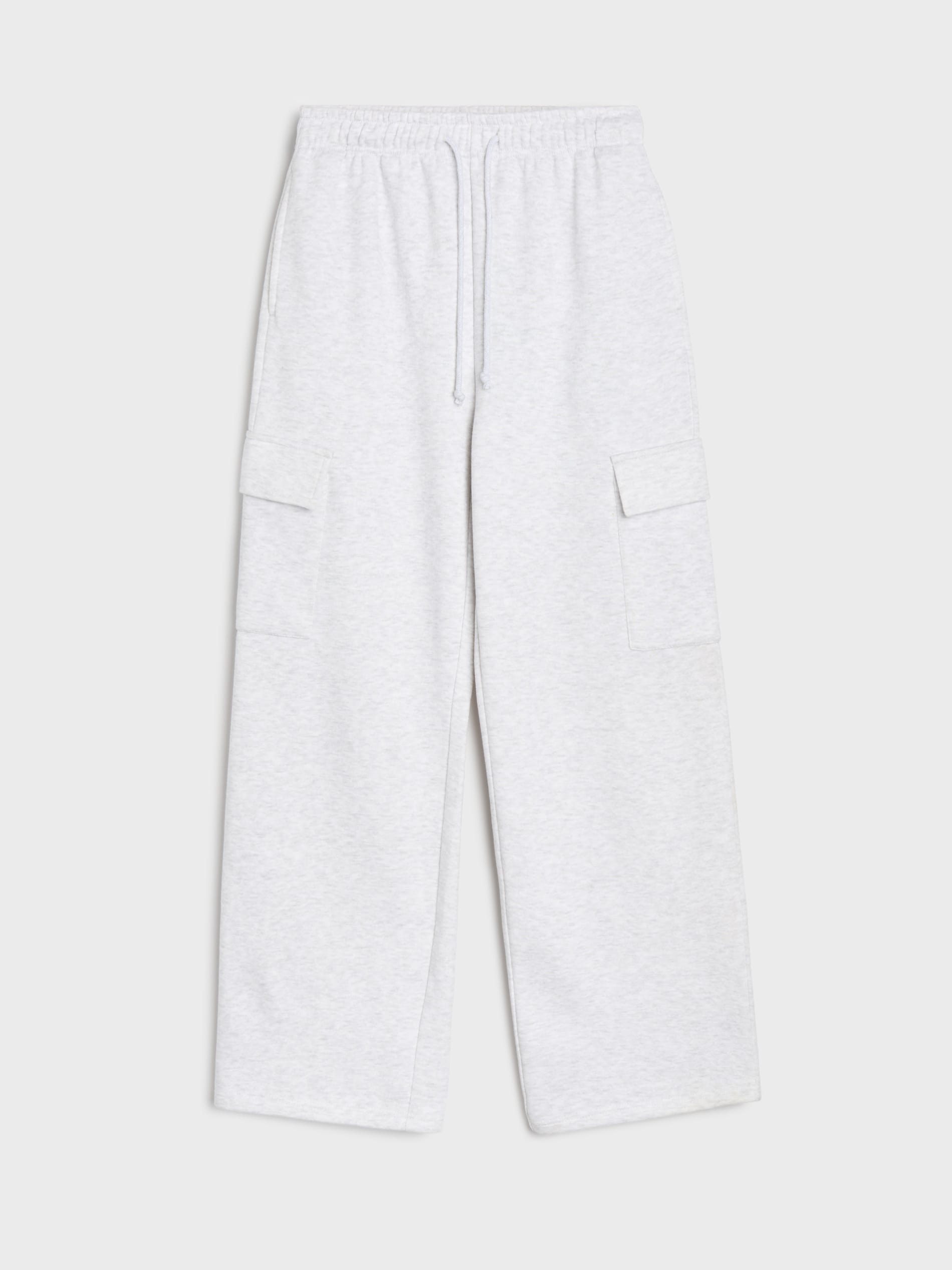 Sinsay - Spodnie wide leg cargo - szary