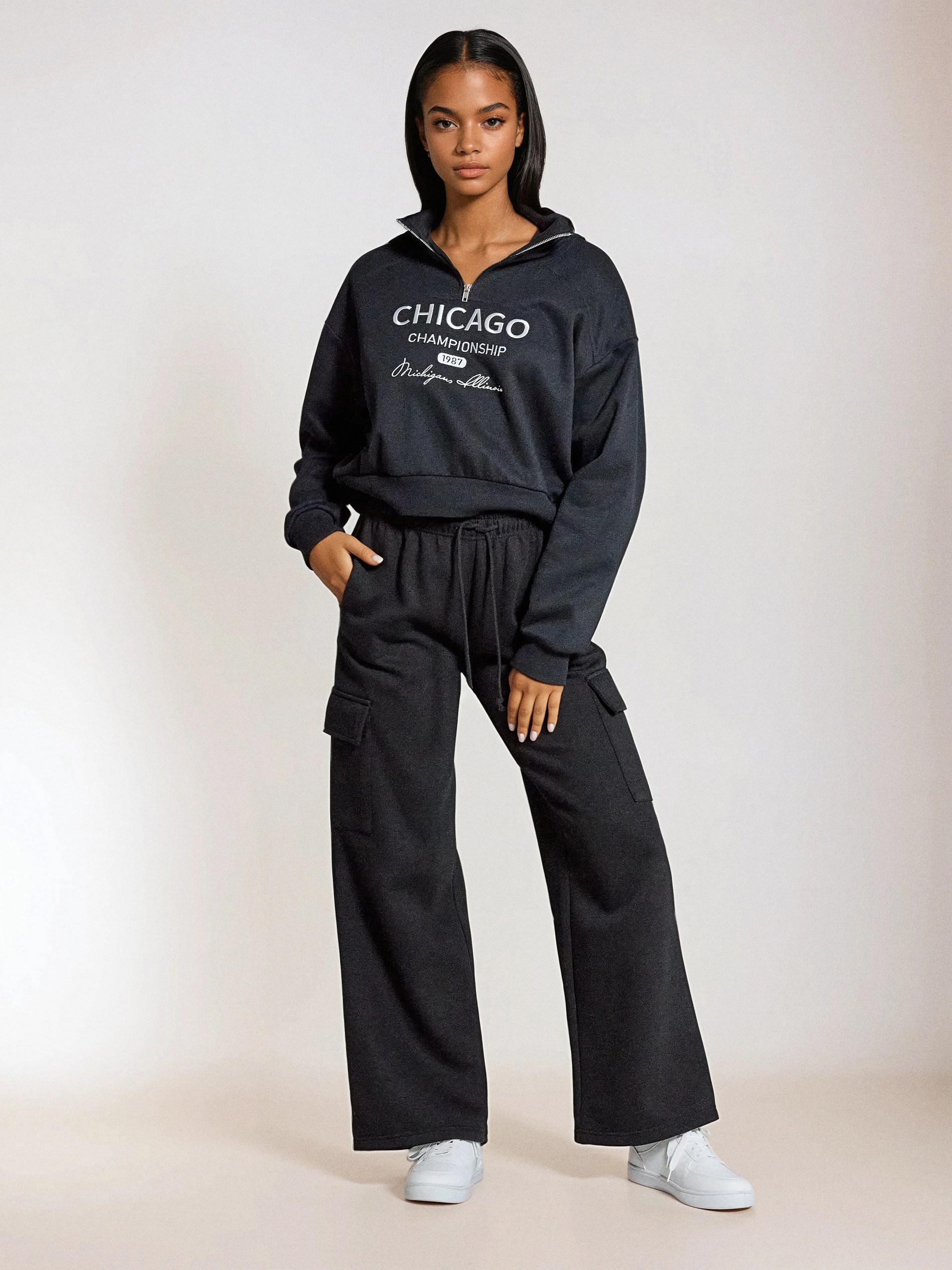 Sinsay - Παντελόνα - μαυρο φωτογραφία