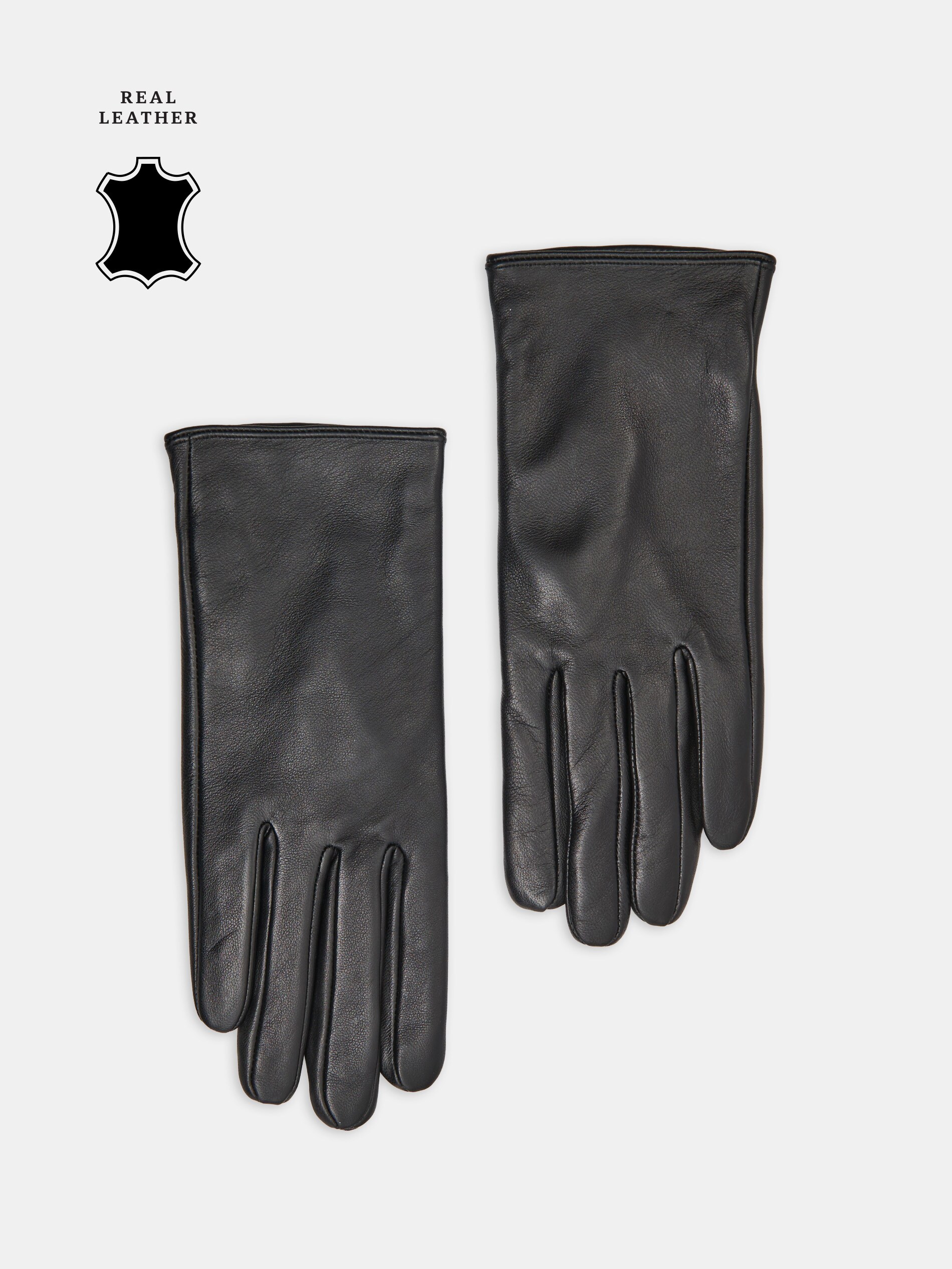 Sinsay - Δερμάτινα γάντια - μαυρο φωτογραφία