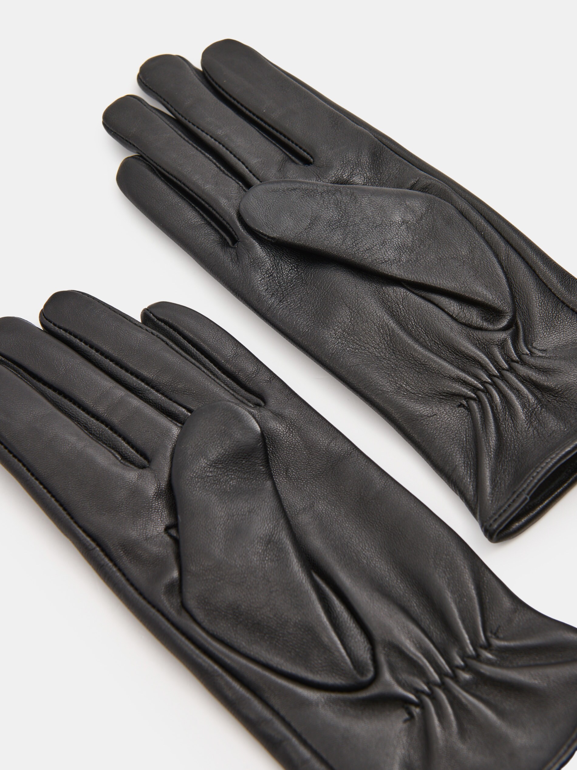 Sinsay - Δερμάτινα γάντια - μαυρο φωτογραφία