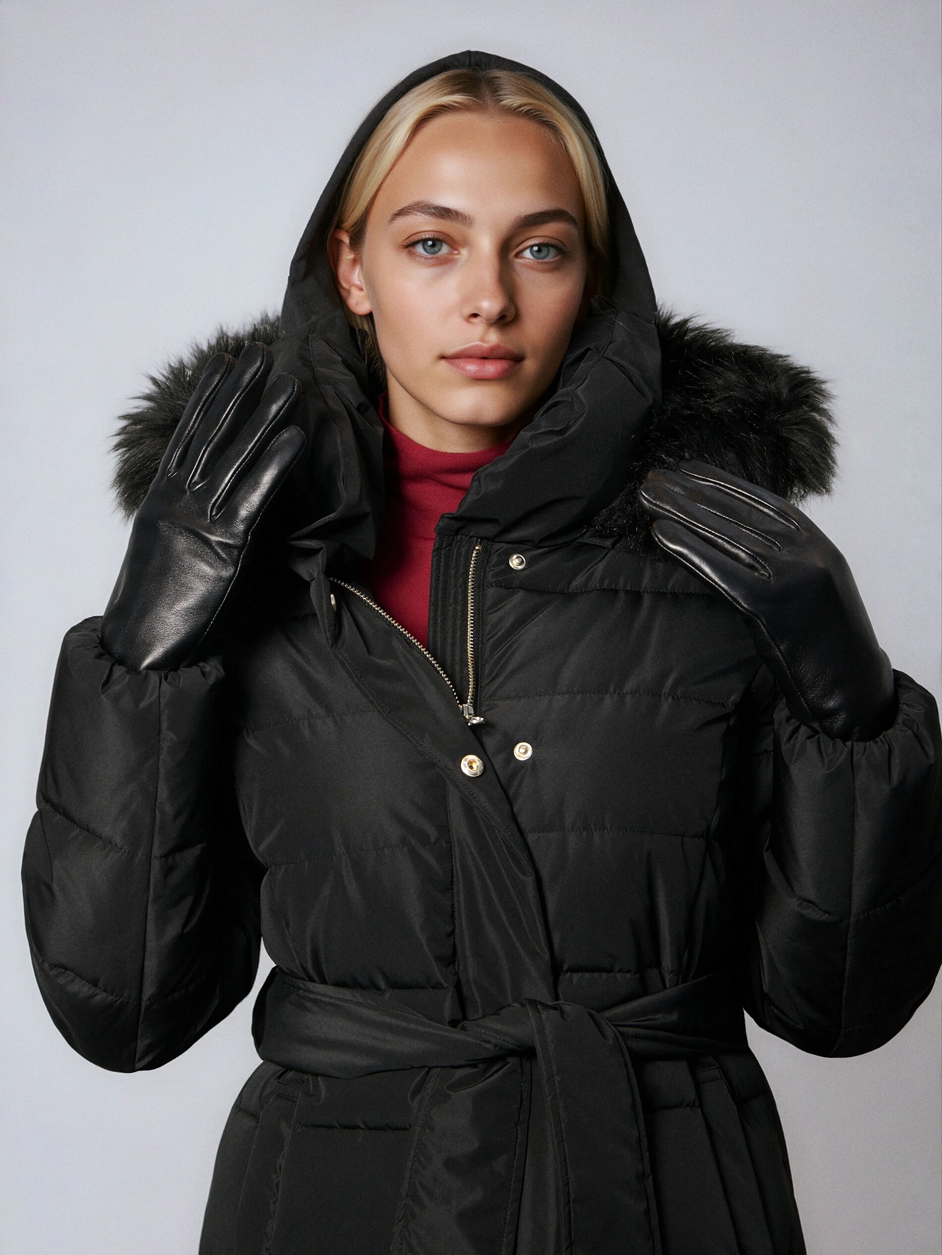 Sinsay - Δερμάτινα γάντια - μαυρο φωτογραφία