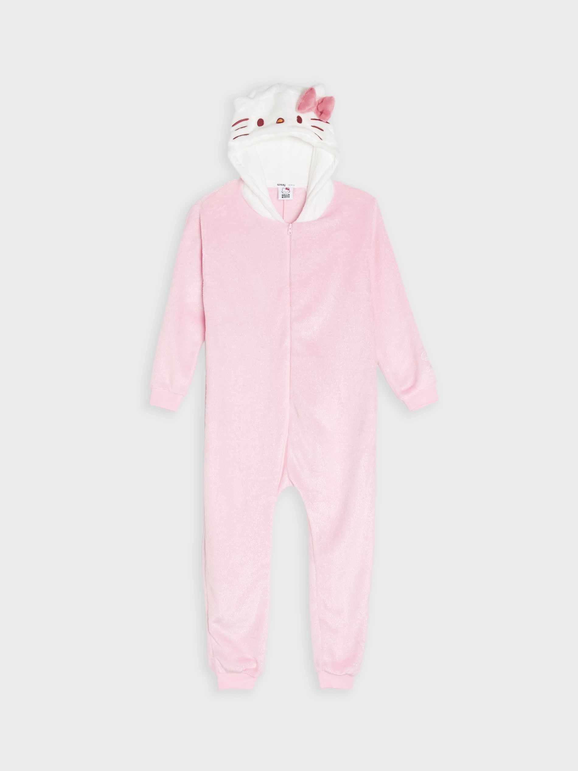 Sinsay - Polarowa piżama typu onesie z elementami 3D Hello Kitty - różowy
