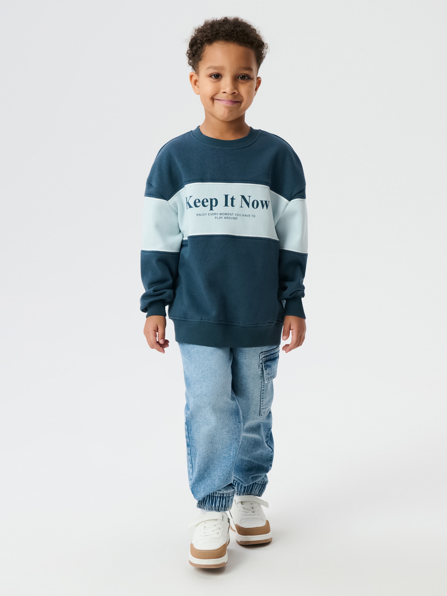 Sinsay - Jeansy loose - niebieski