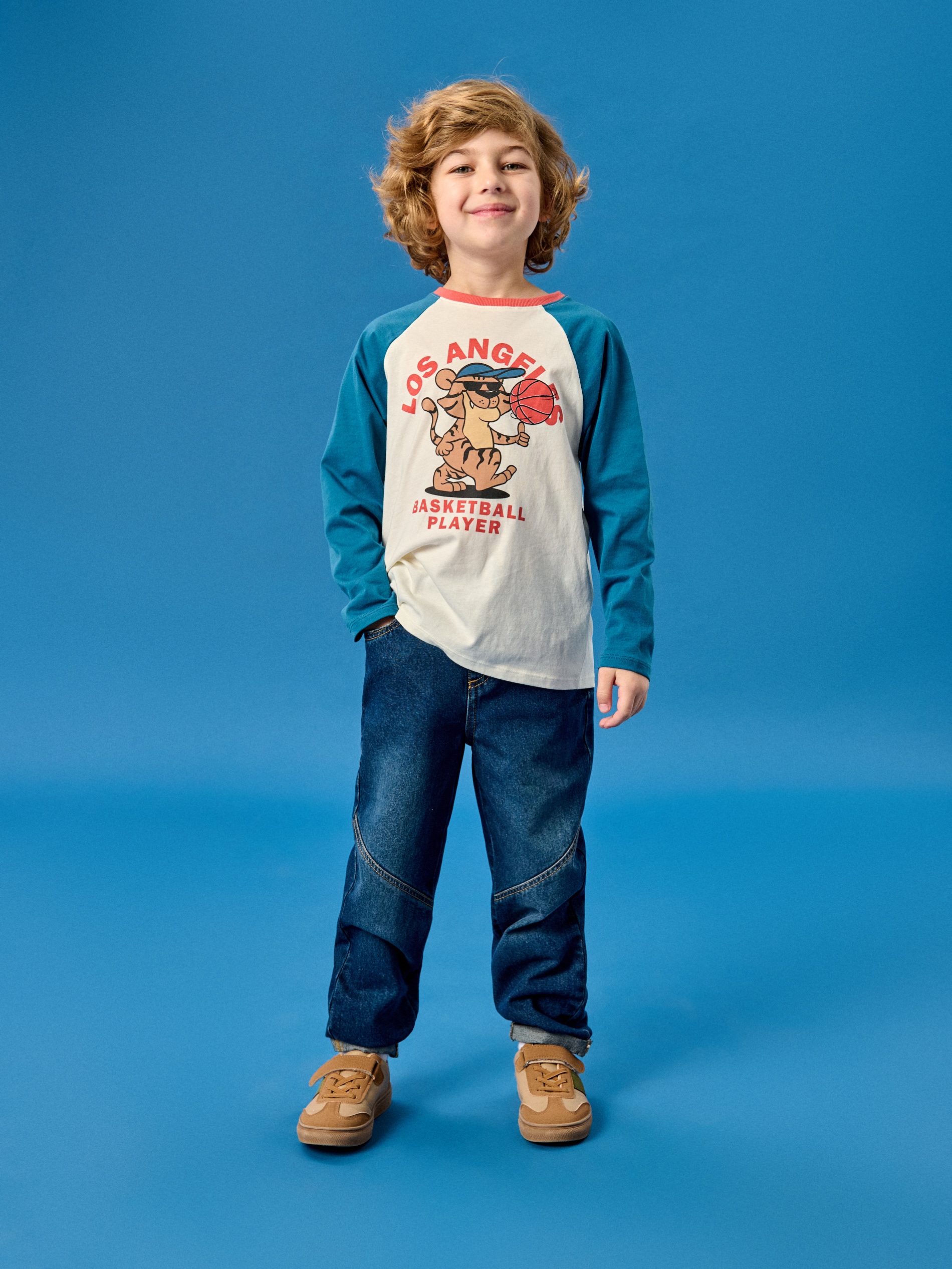 Sinsay - Jeansy chino z efektem sprania - granatowy