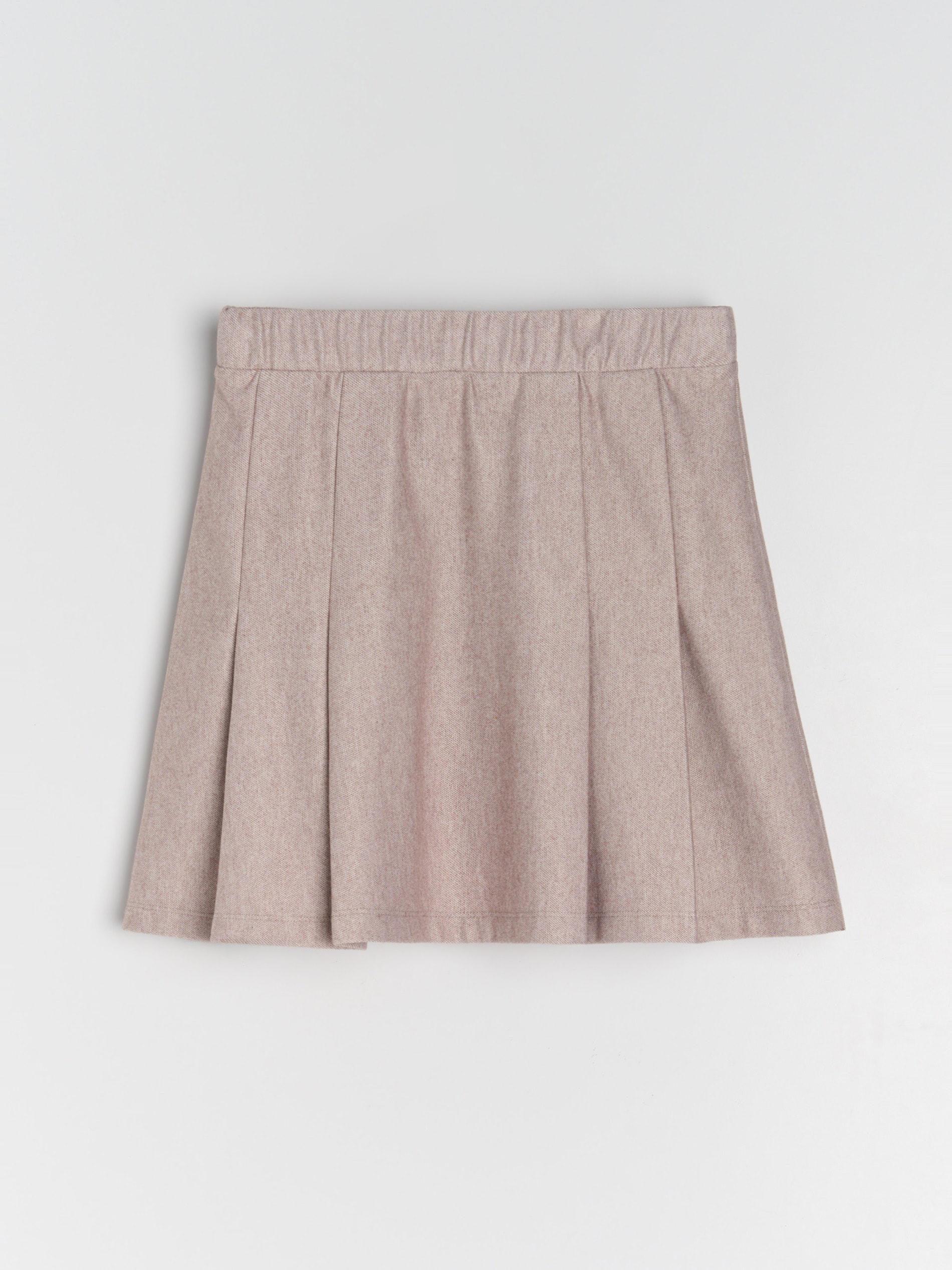 Sinsay - Πλισέ μίνι φούστα - μπεζ φωτογραφία