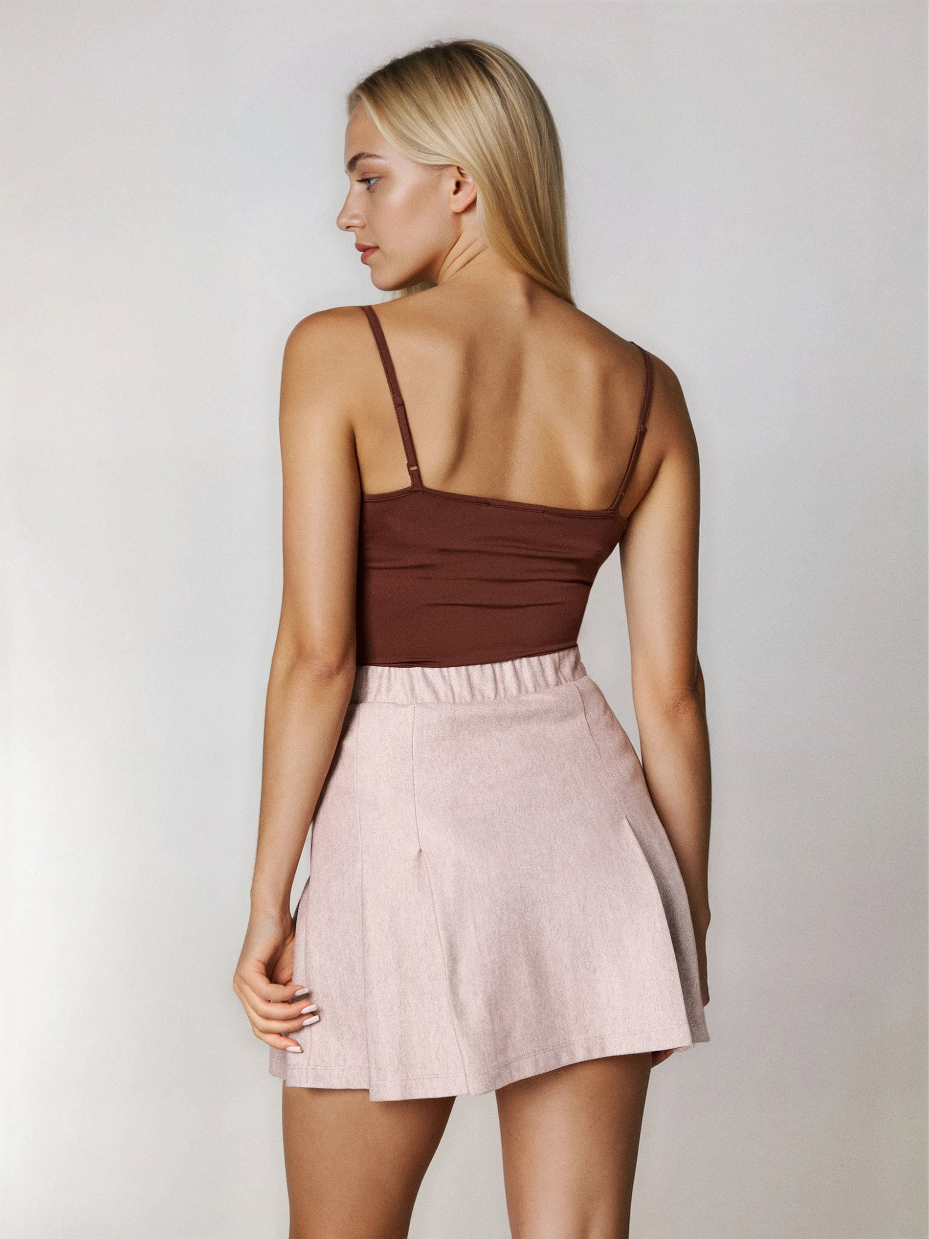 Sinsay - Πλισέ μίνι φούστα - μπεζ φωτογραφία